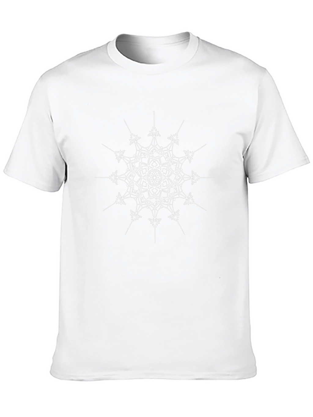 Geometric Mandala T-Shirt - Black Cotton Tee