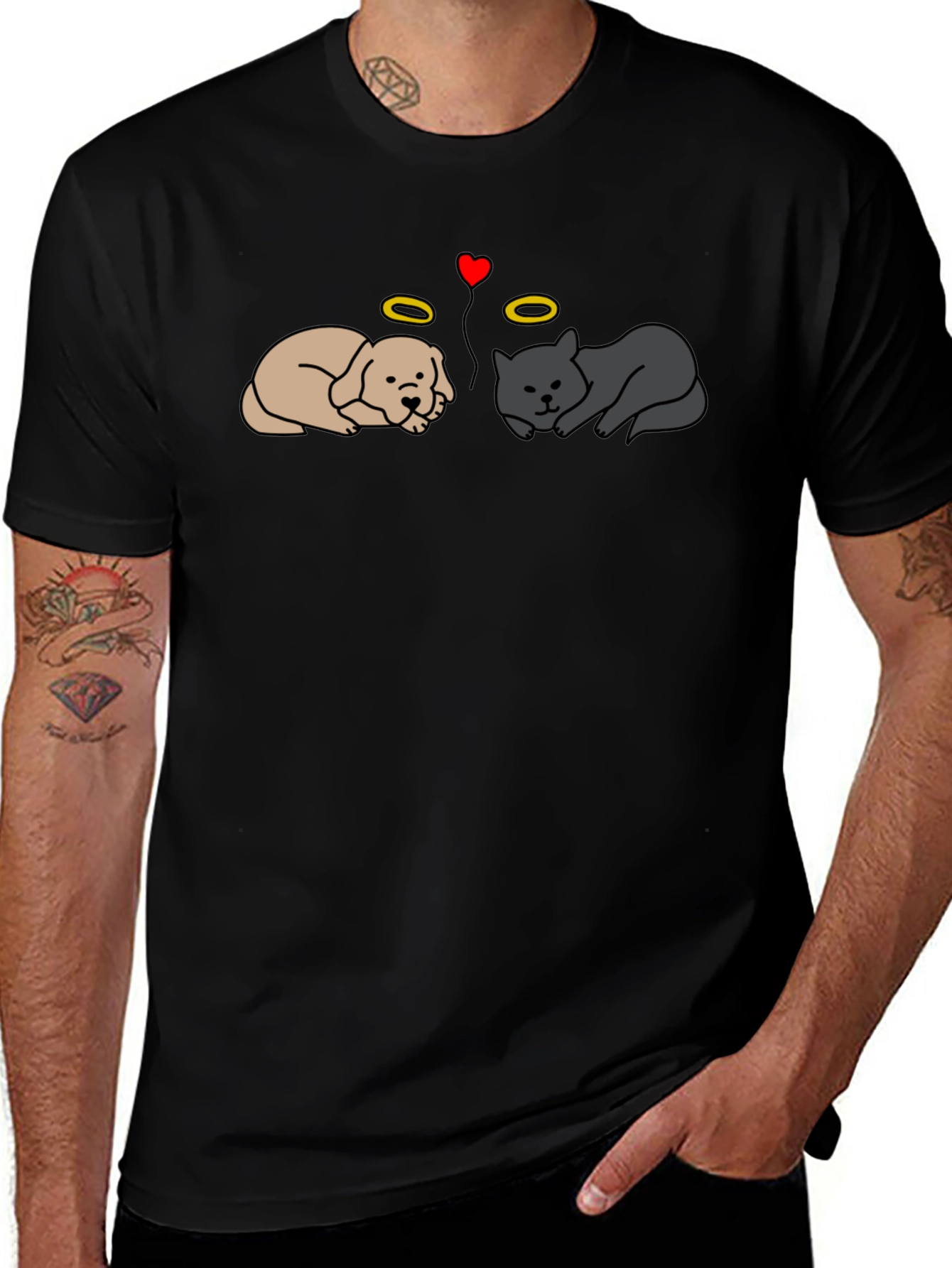 Angel Pet T-Shirt - Cat and Dog Tee