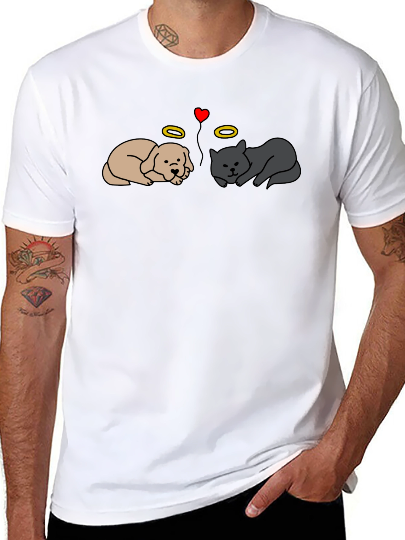 Angel Pet T-Shirt - Cat and Dog Tee