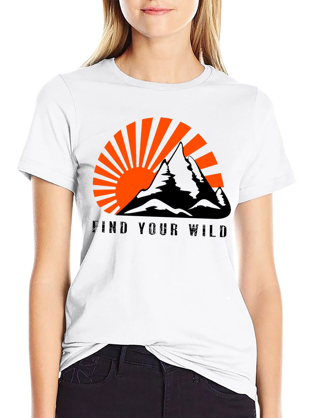 Find Your Wild Graphic Tee - Mountain Sunset