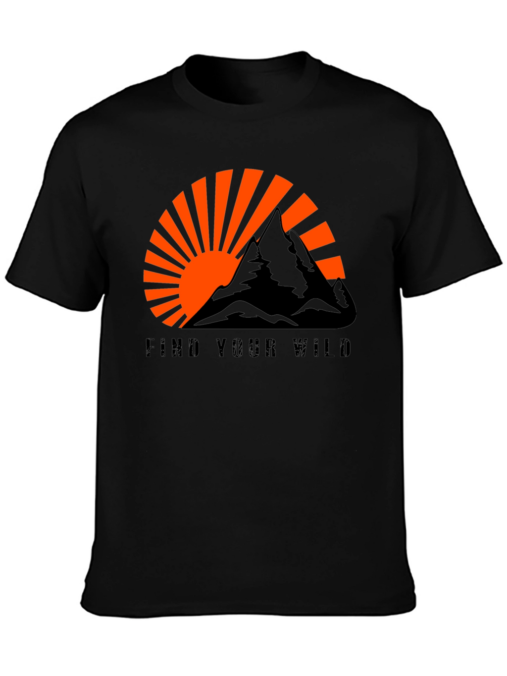 Find Your Wild Graphic Tee - Mountain Sunset