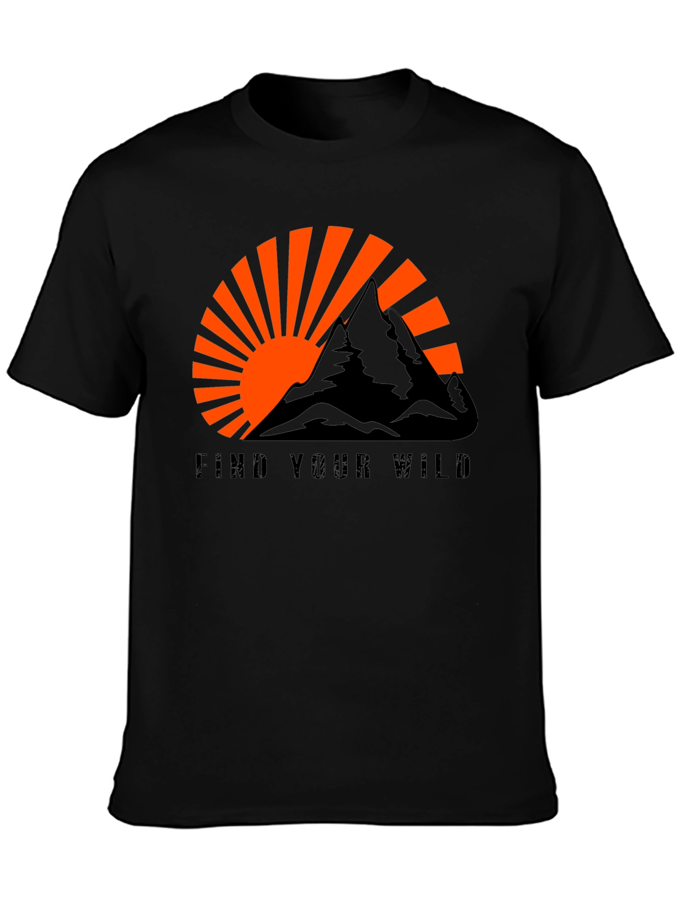 Find Your Wild Graphic Tee - Mountain Sunset
