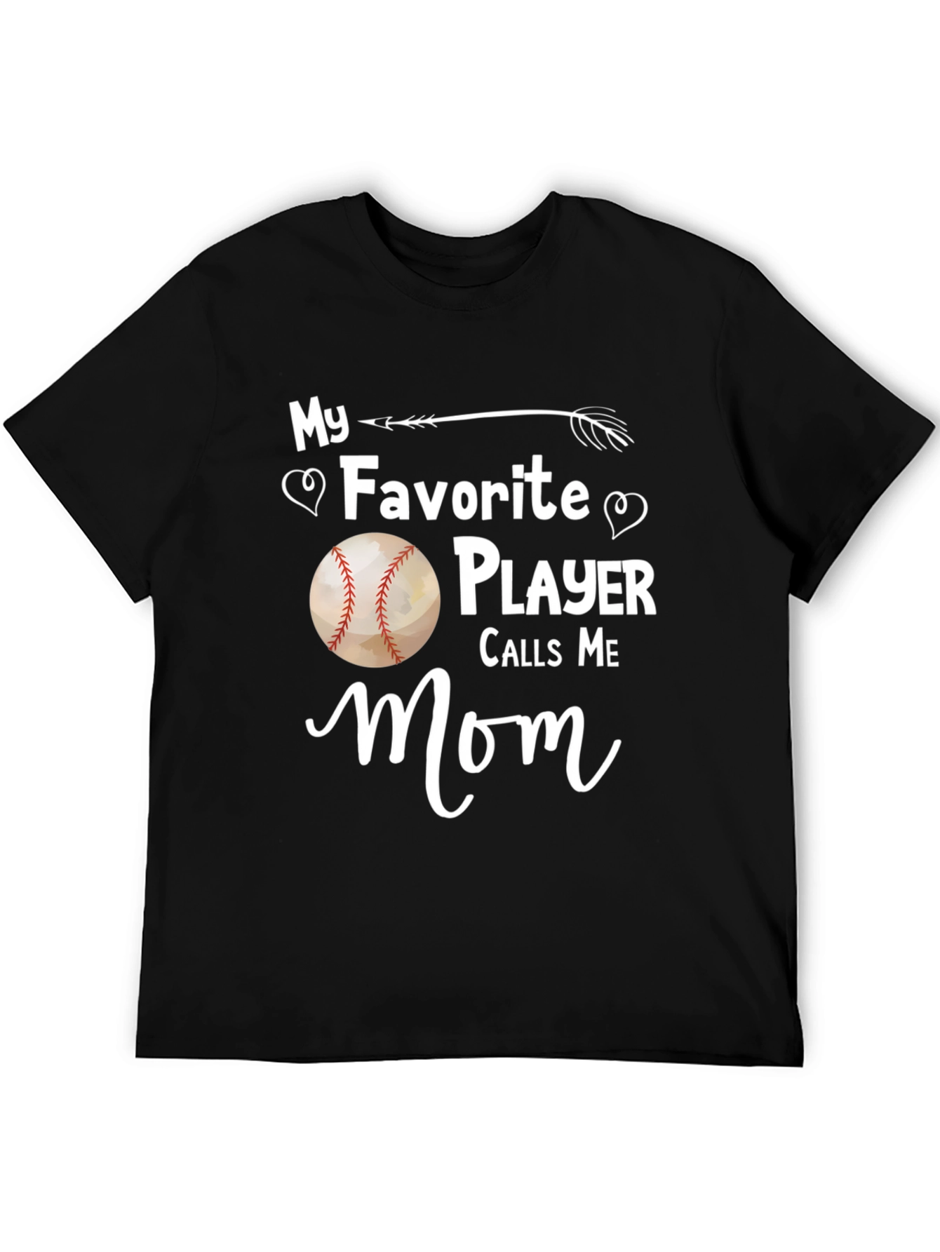 Baseball Mom T-Shirt Favorite Player Calls Me Mom Gift for Baseball Mom
