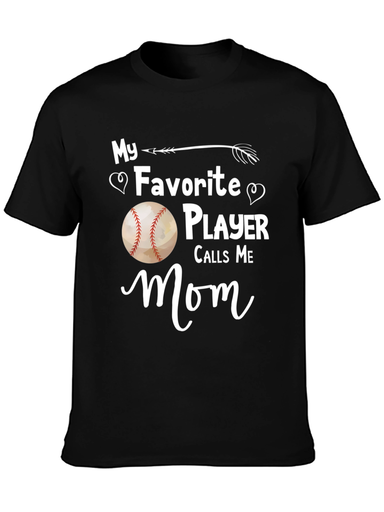 Baseball Mom T-Shirt Favorite Player Calls Me Mom Gift for Baseball Mom