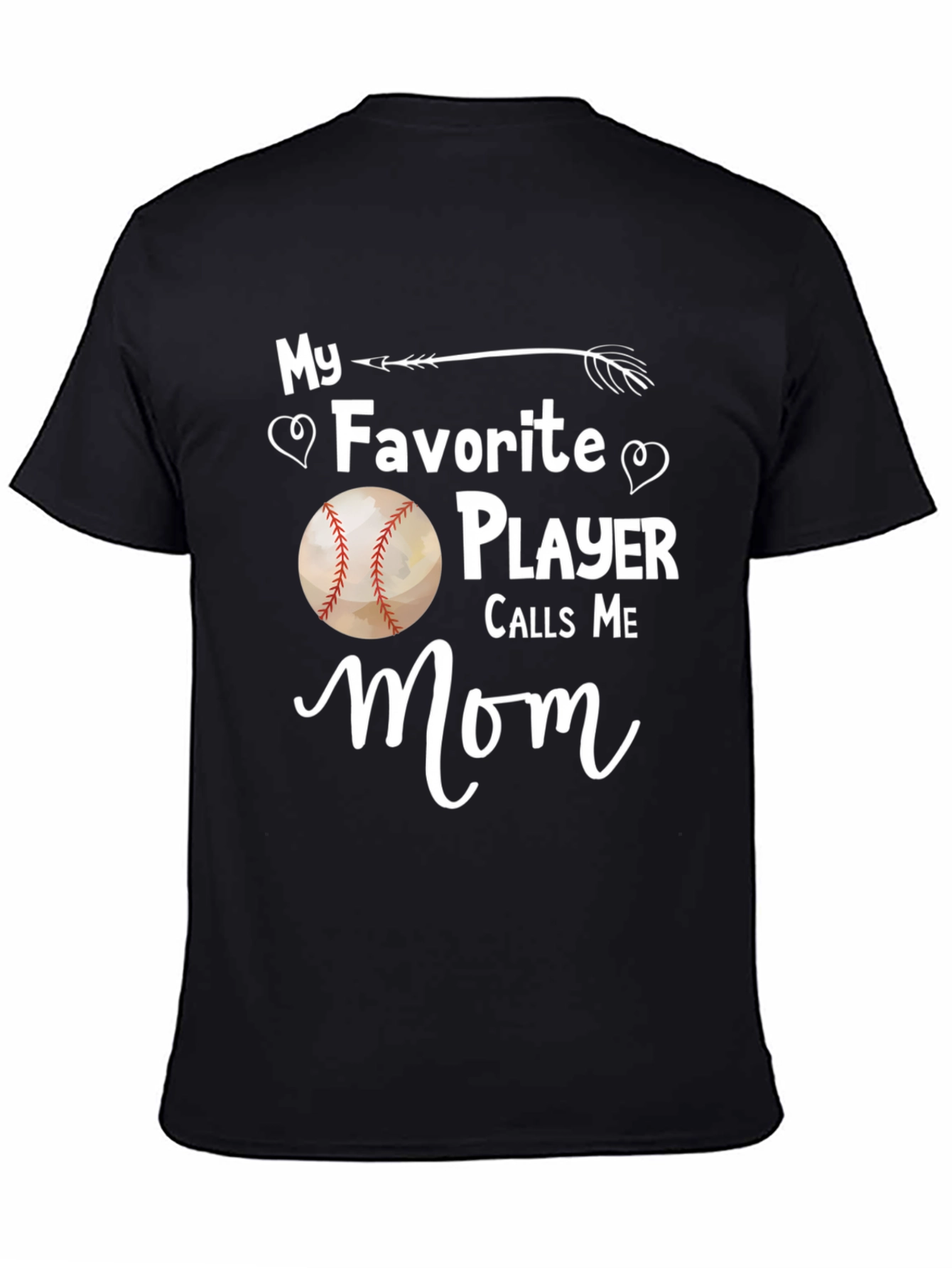 Baseball Mom T-Shirt Favorite Player Calls Me Mom Gift for Baseball Mom