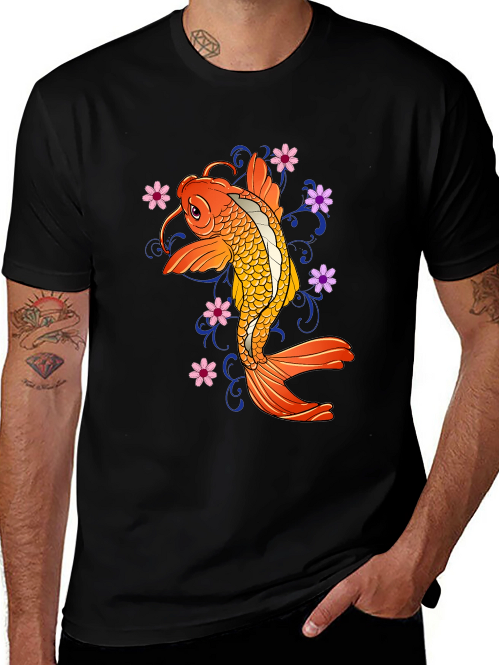 Koi Fish Graphic T-Shirt - Stylish Unisex Tee
