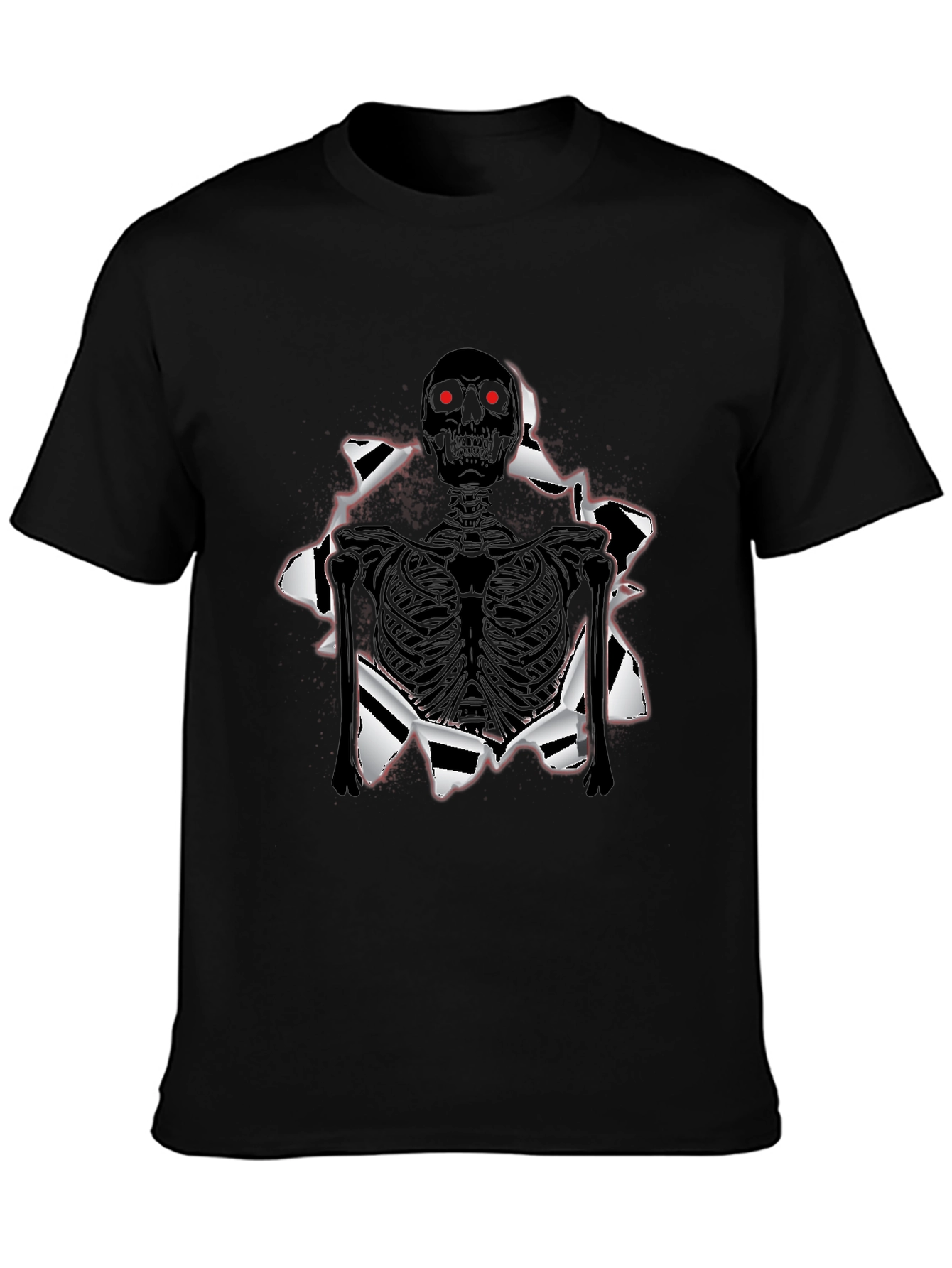 Skeleton T-Shirt: Ripped Graphic Tee