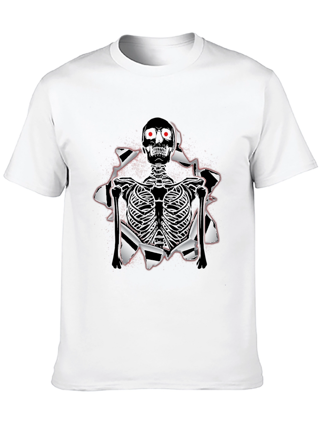 Skeleton T-Shirt: Ripped Graphic Tee