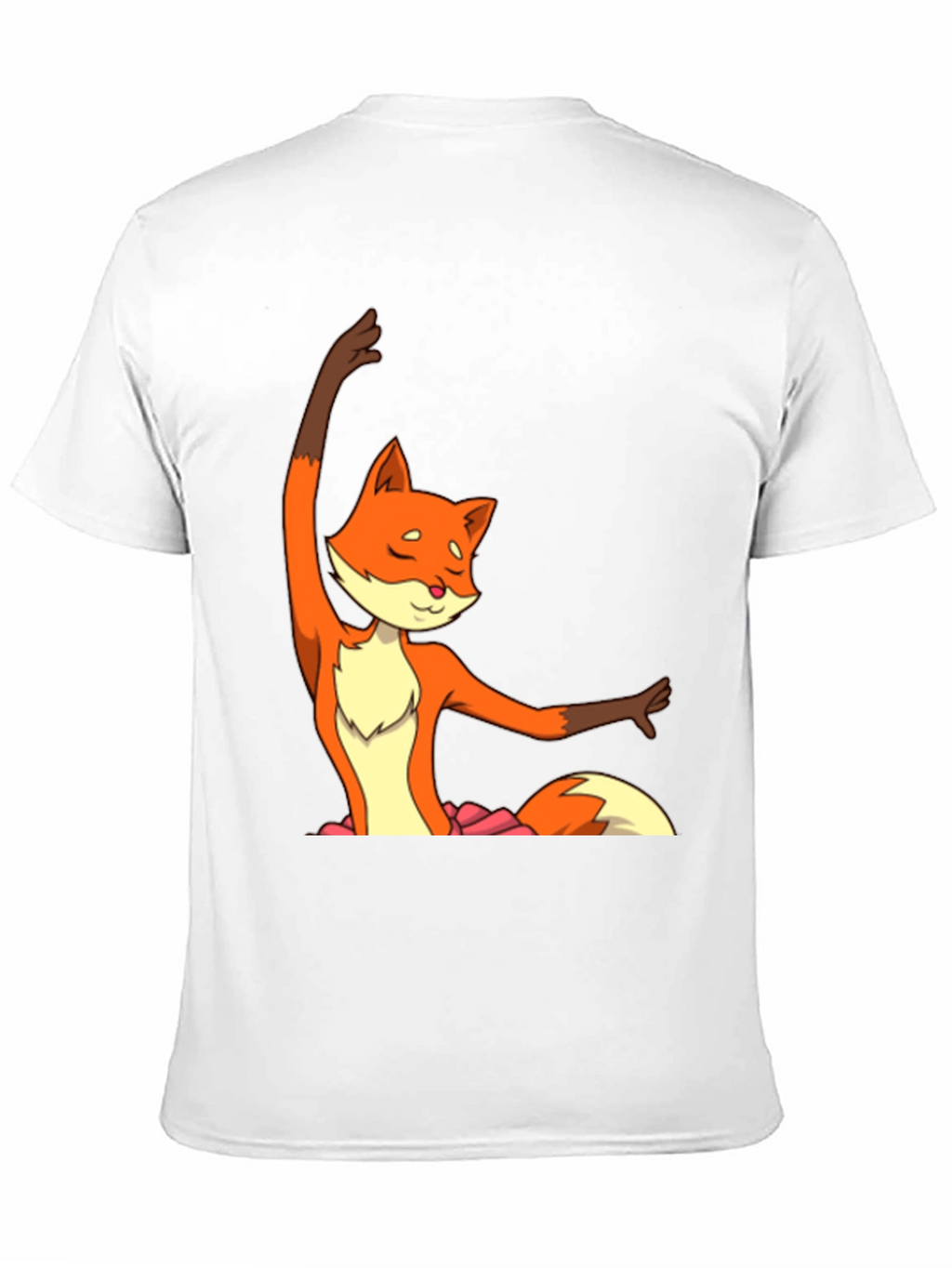 Ballet Fox Graphic Tee - Soft Black Cotton