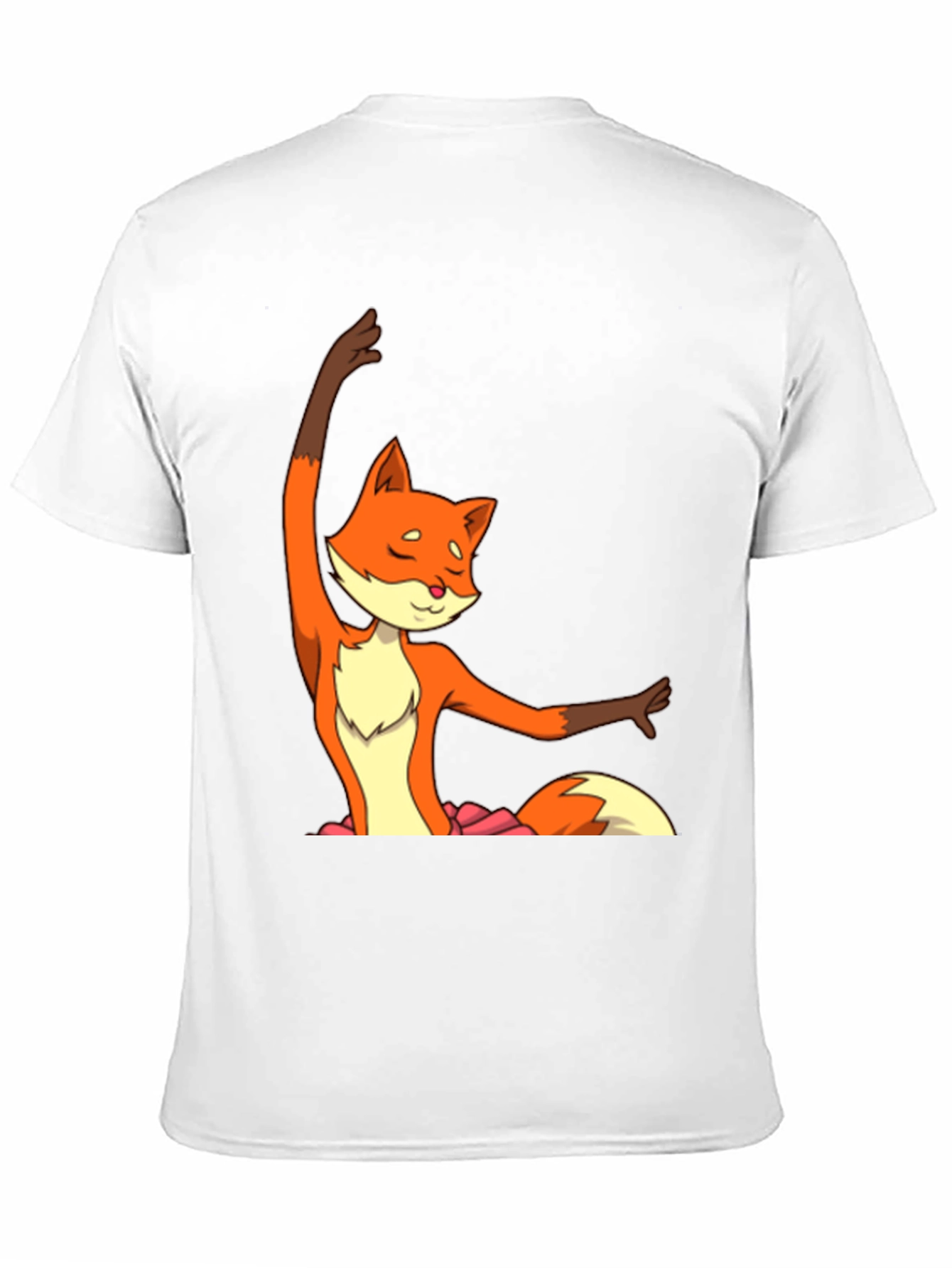 Ballet Fox Graphic Tee - Soft Black Cotton