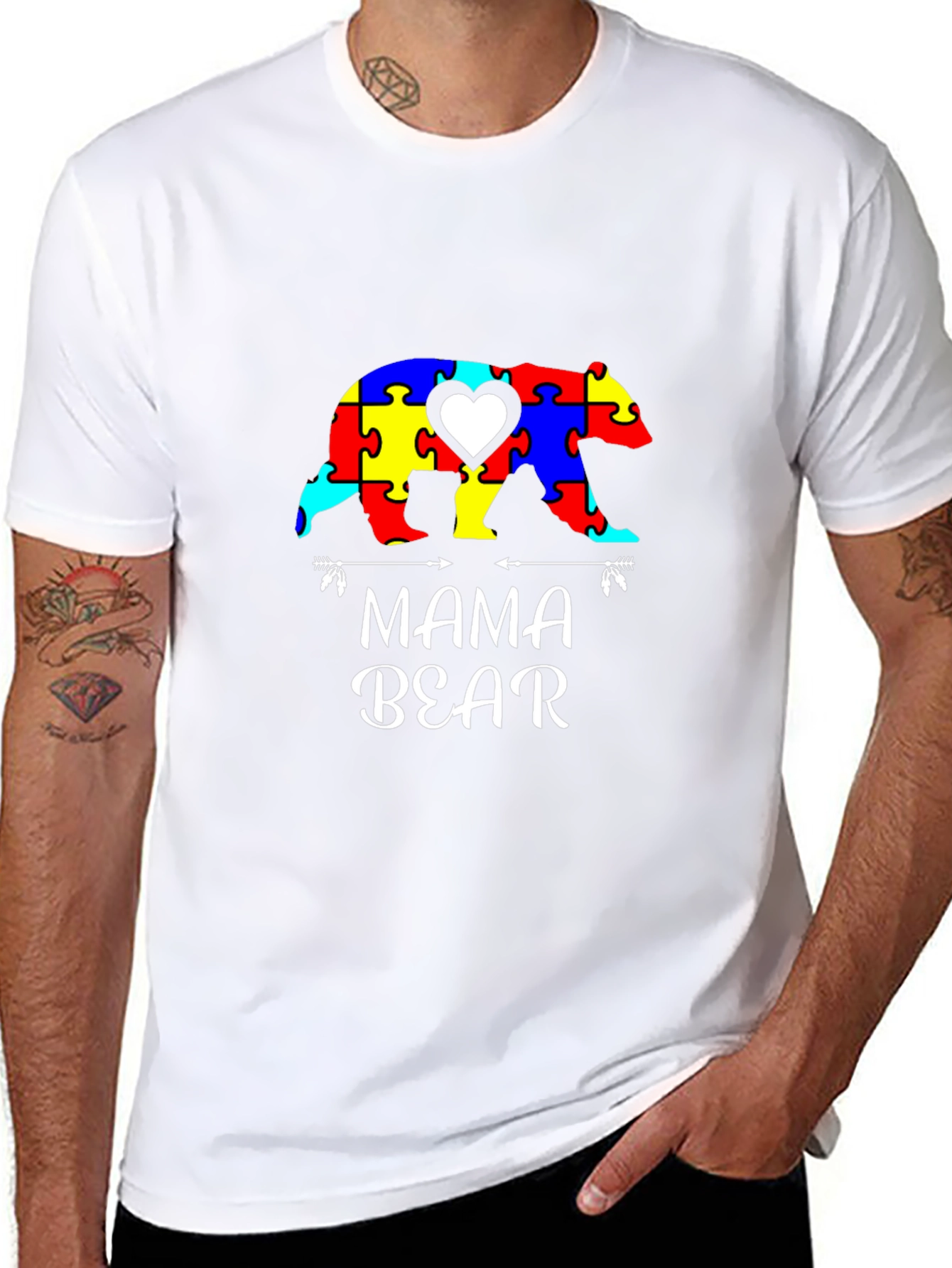 Mama Bear Autism Awareness T-Shirt