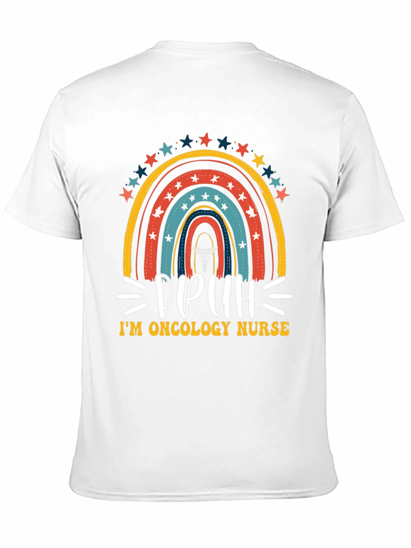 Oncology Nurse Bruh Rainbow T-Shirt