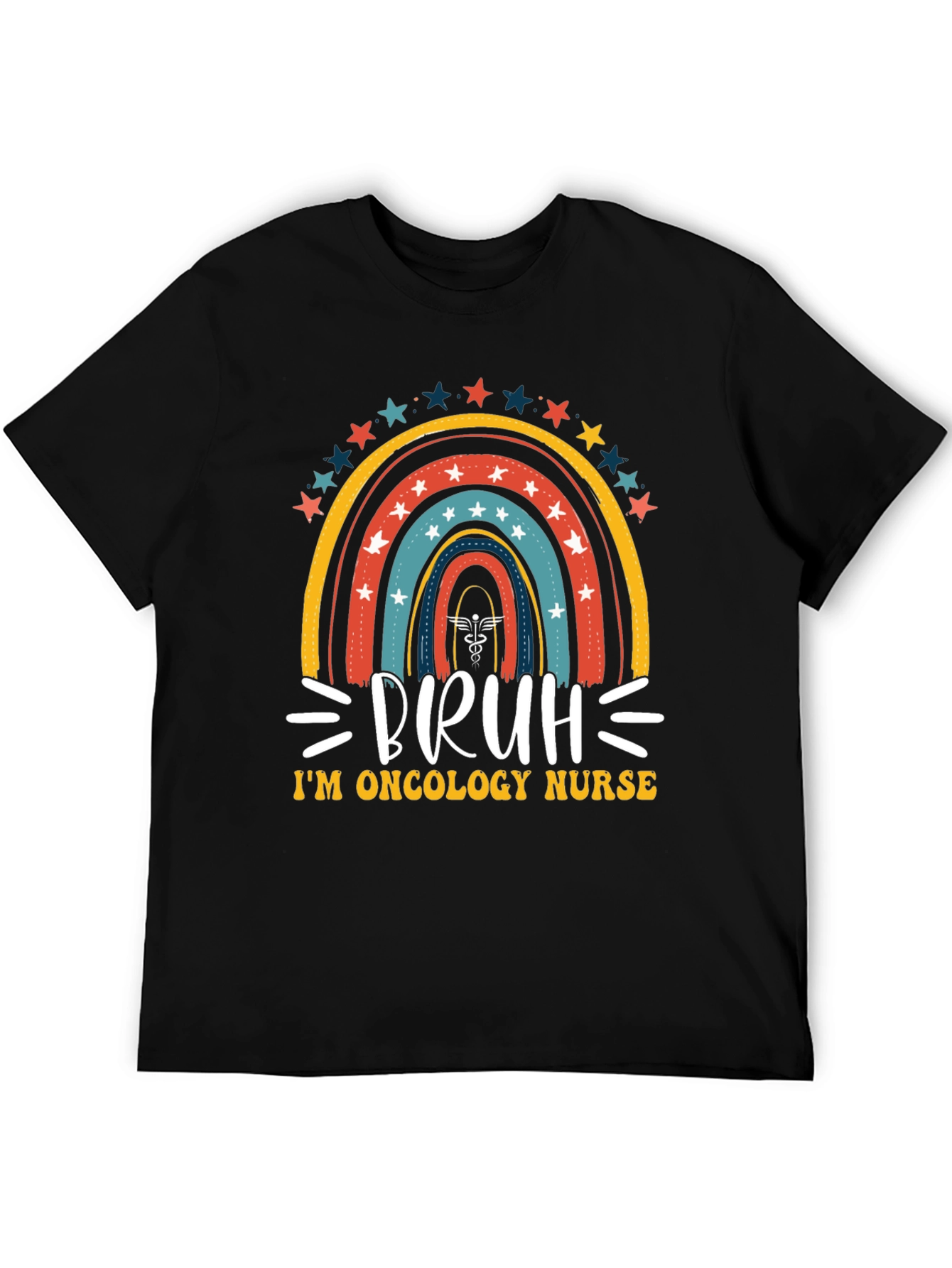 Oncology Nurse Bruh Rainbow T-Shirt