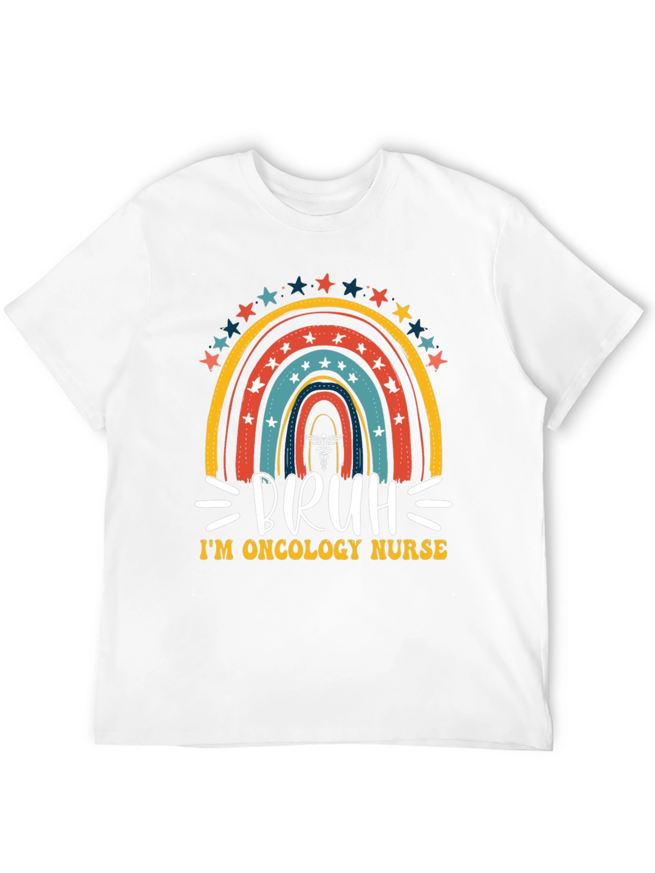Oncology Nurse Bruh Rainbow T-Shirt