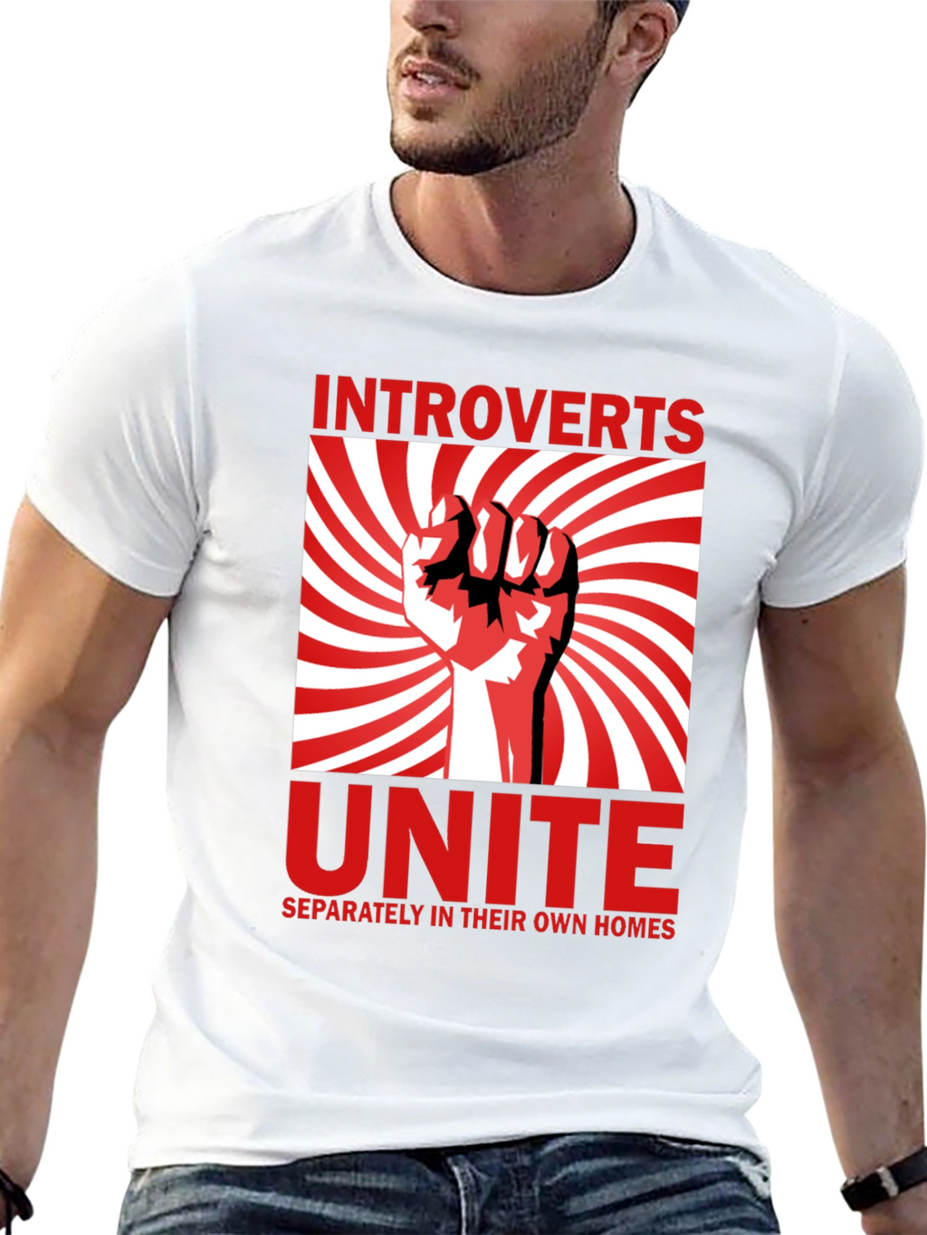 Introverts Unite T-Shirt - Separately in Their Own Homes