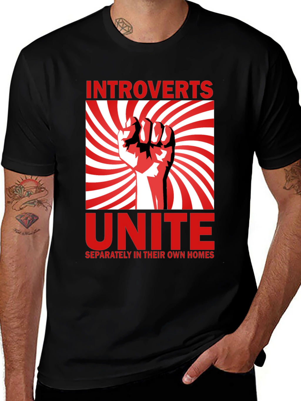 Introverts Unite T-Shirt - Separately in Their Own Homes