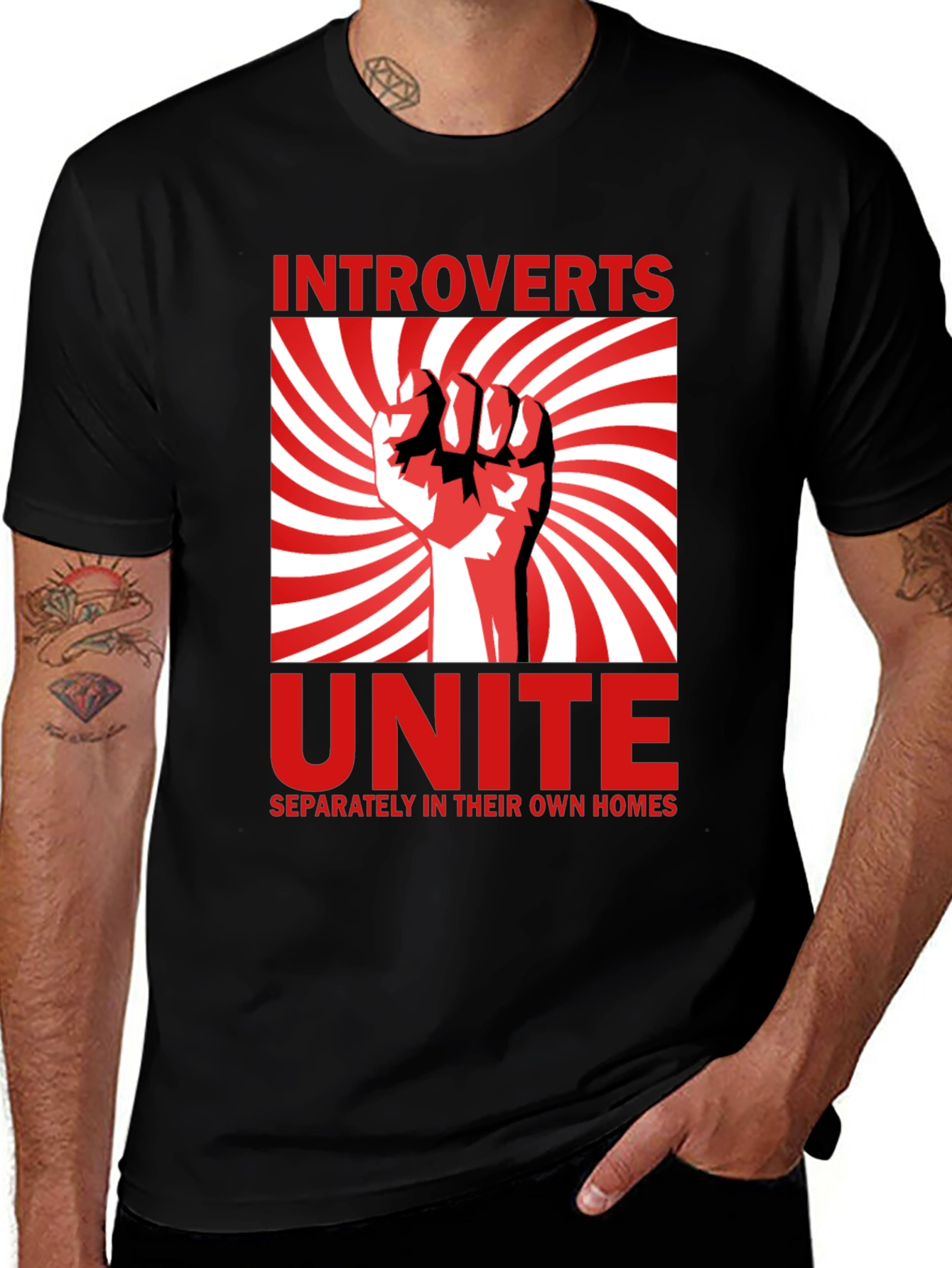 Introverts Unite T-Shirt - Separately in Their Own Homes