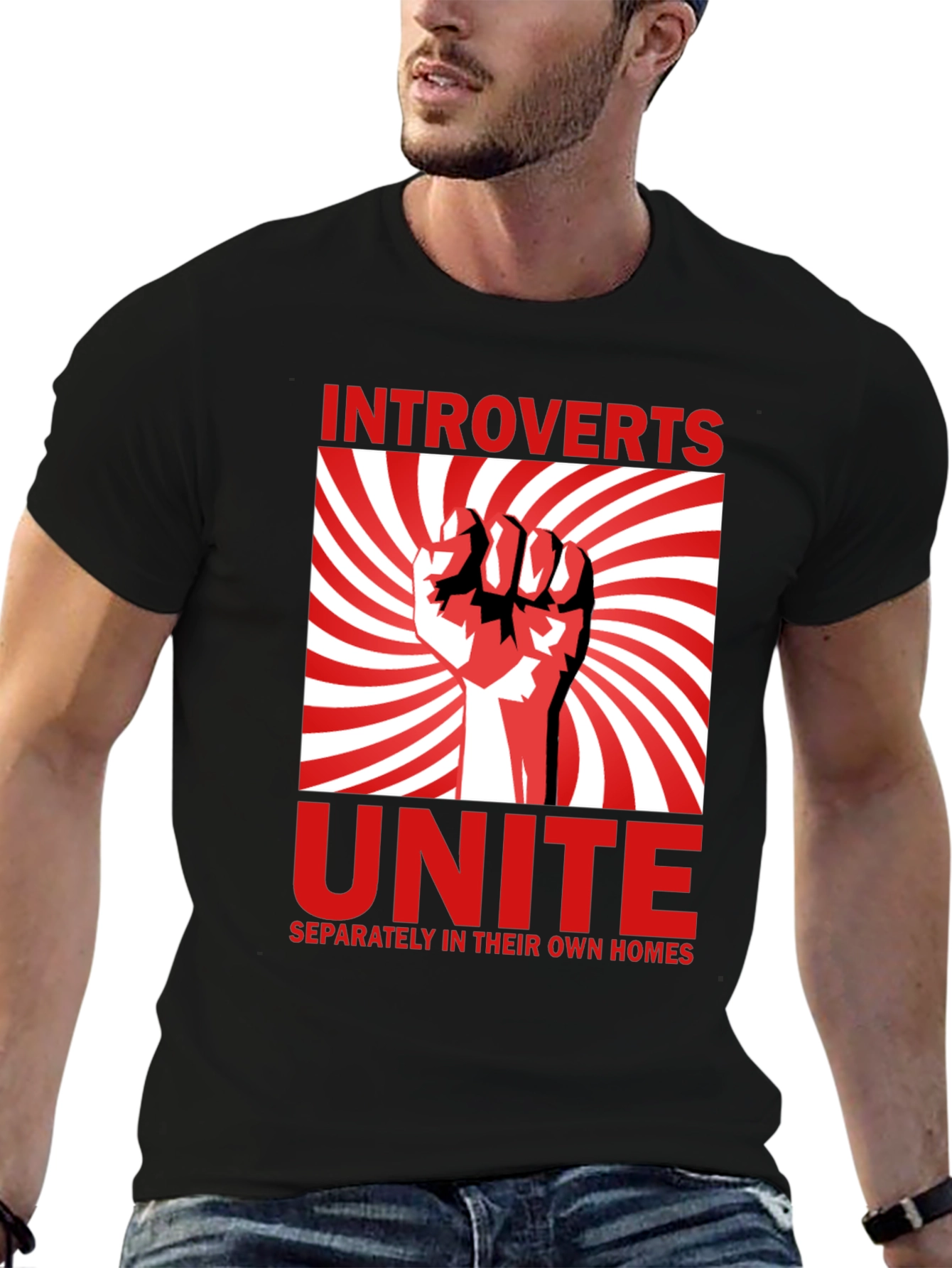 Introverts Unite T-Shirt - Separately in Their Own Homes