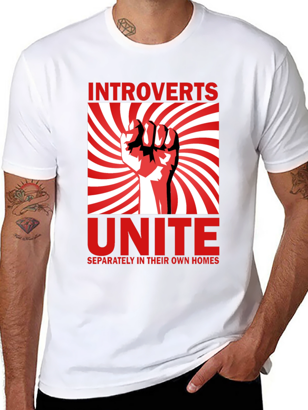 Introverts Unite T-Shirt - Separately in Their Own Homes