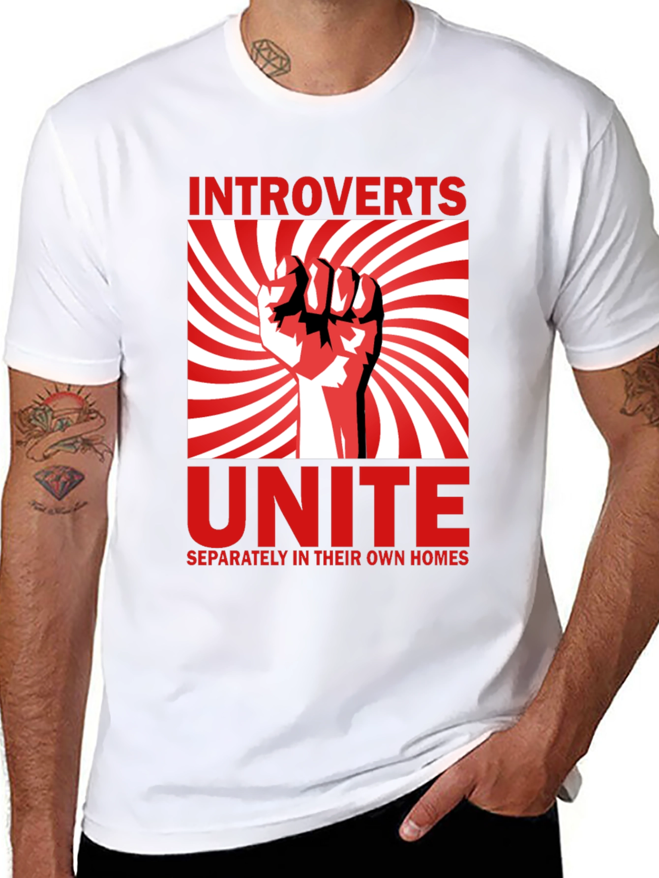 Introverts Unite T-Shirt - Separately in Their Own Homes