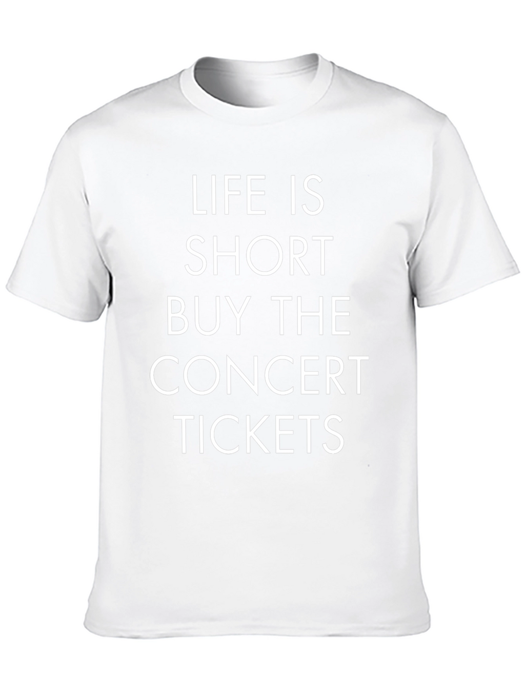 Life Is Short Concert Tickets Black T-Shirt