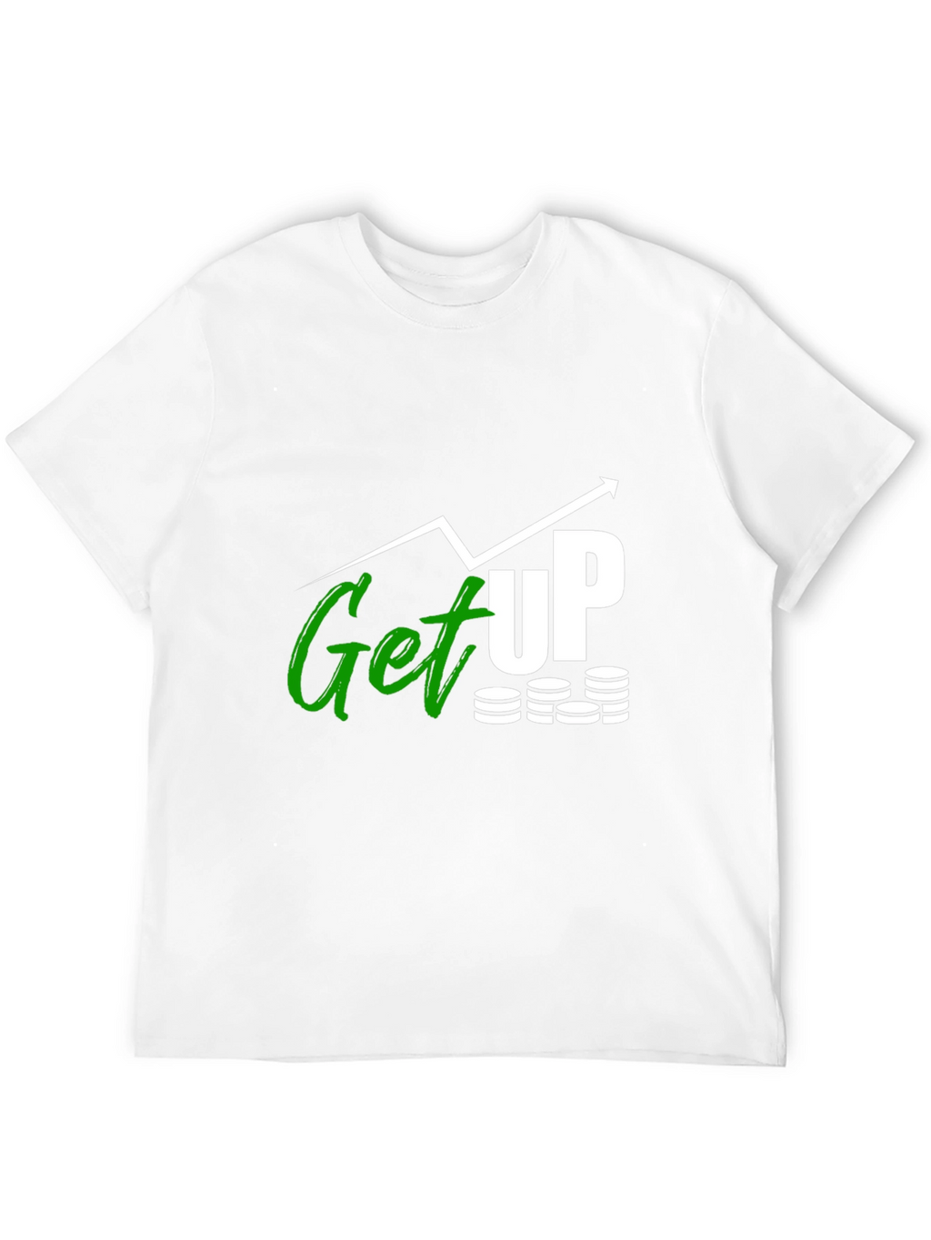 Get Up Graphic Tee - Black Cotton T-Shirt