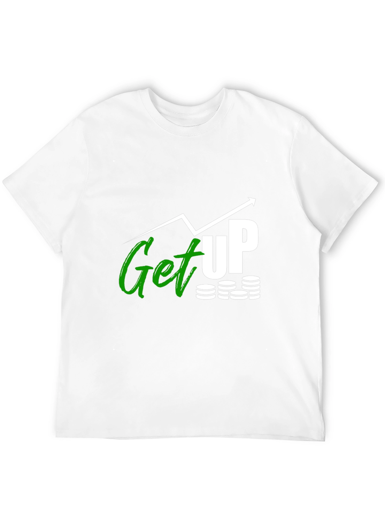 Get Up Graphic Tee - Black Cotton T-Shirt