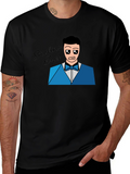 Smoking Eyes Graphic T-Shirt - Black Cotton Tee