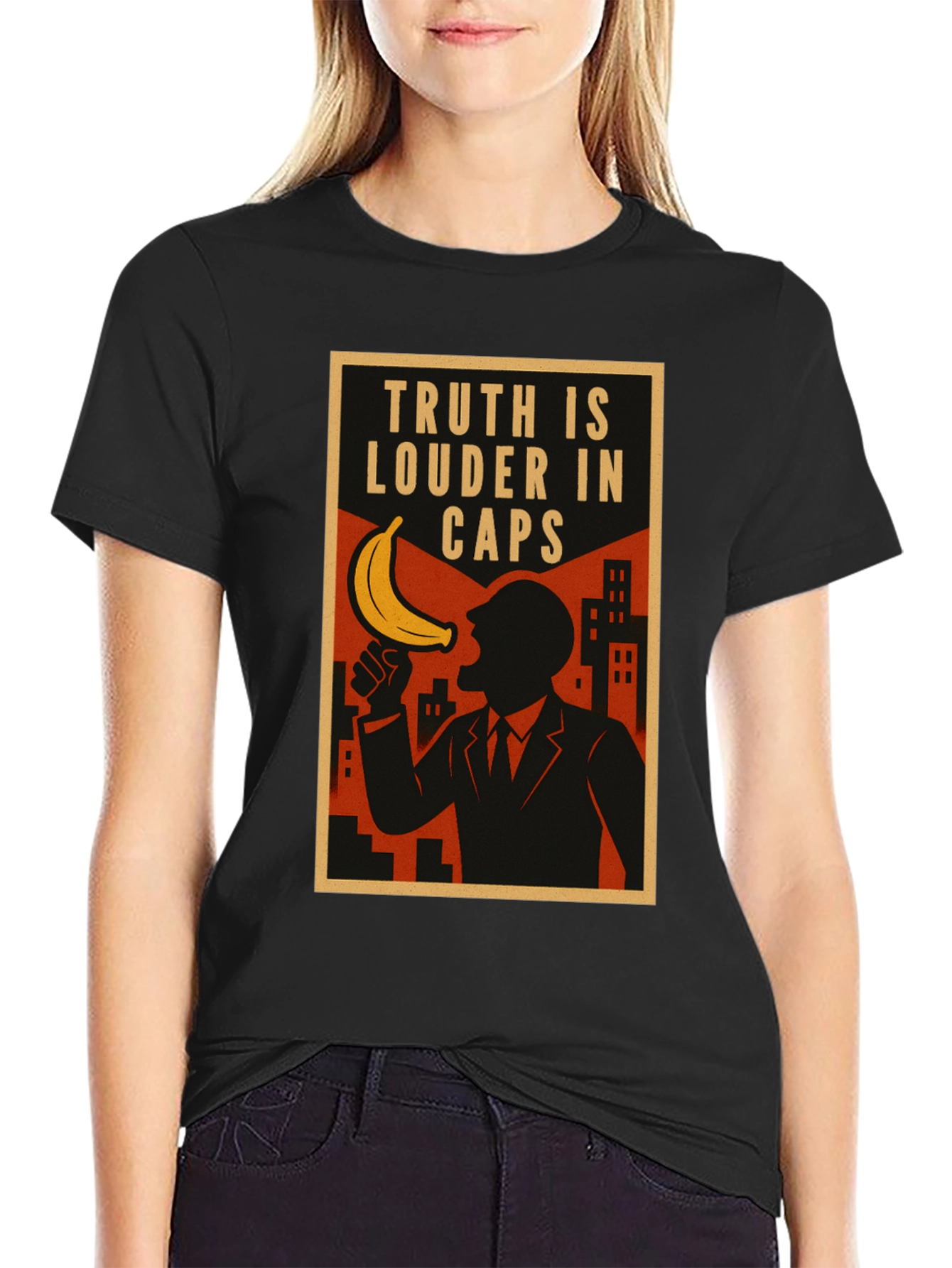 Truth in Caps Funny Banana T-Shirt