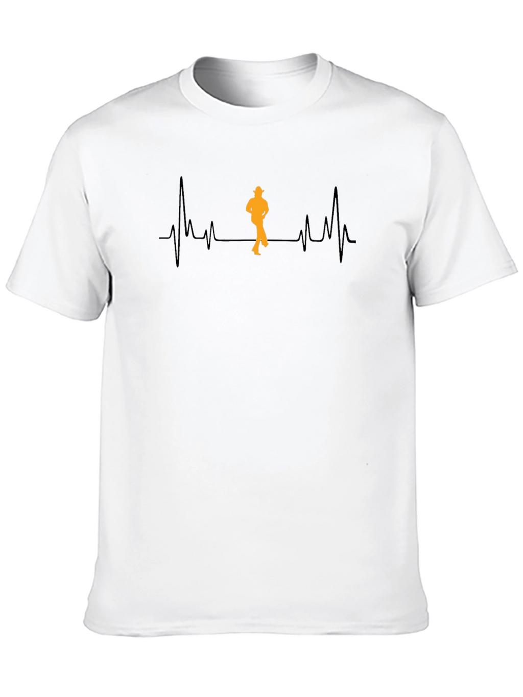 Heartbeat Line Dancer Black T-Shirt