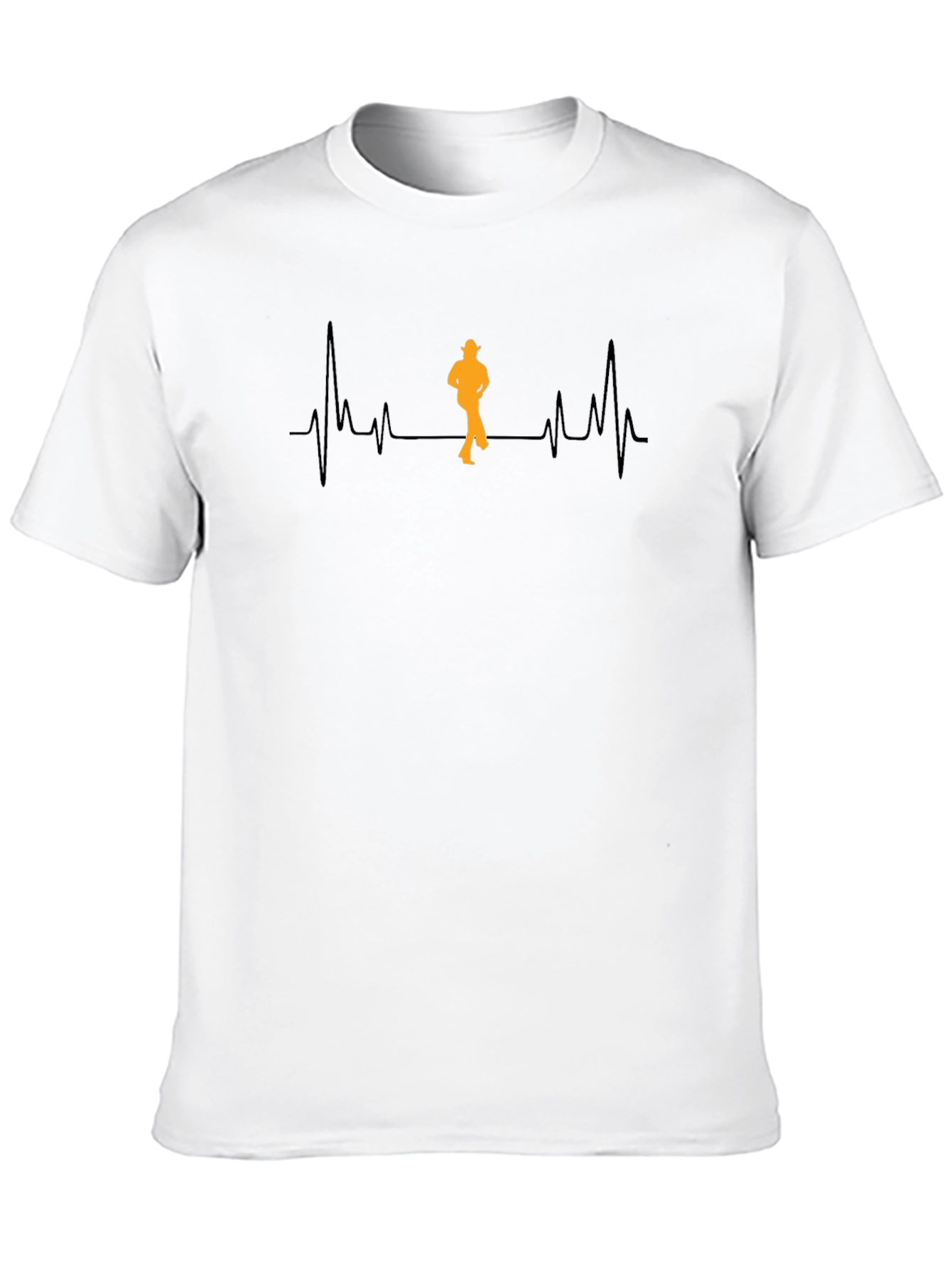 Heartbeat Line Dancer Black T-Shirt