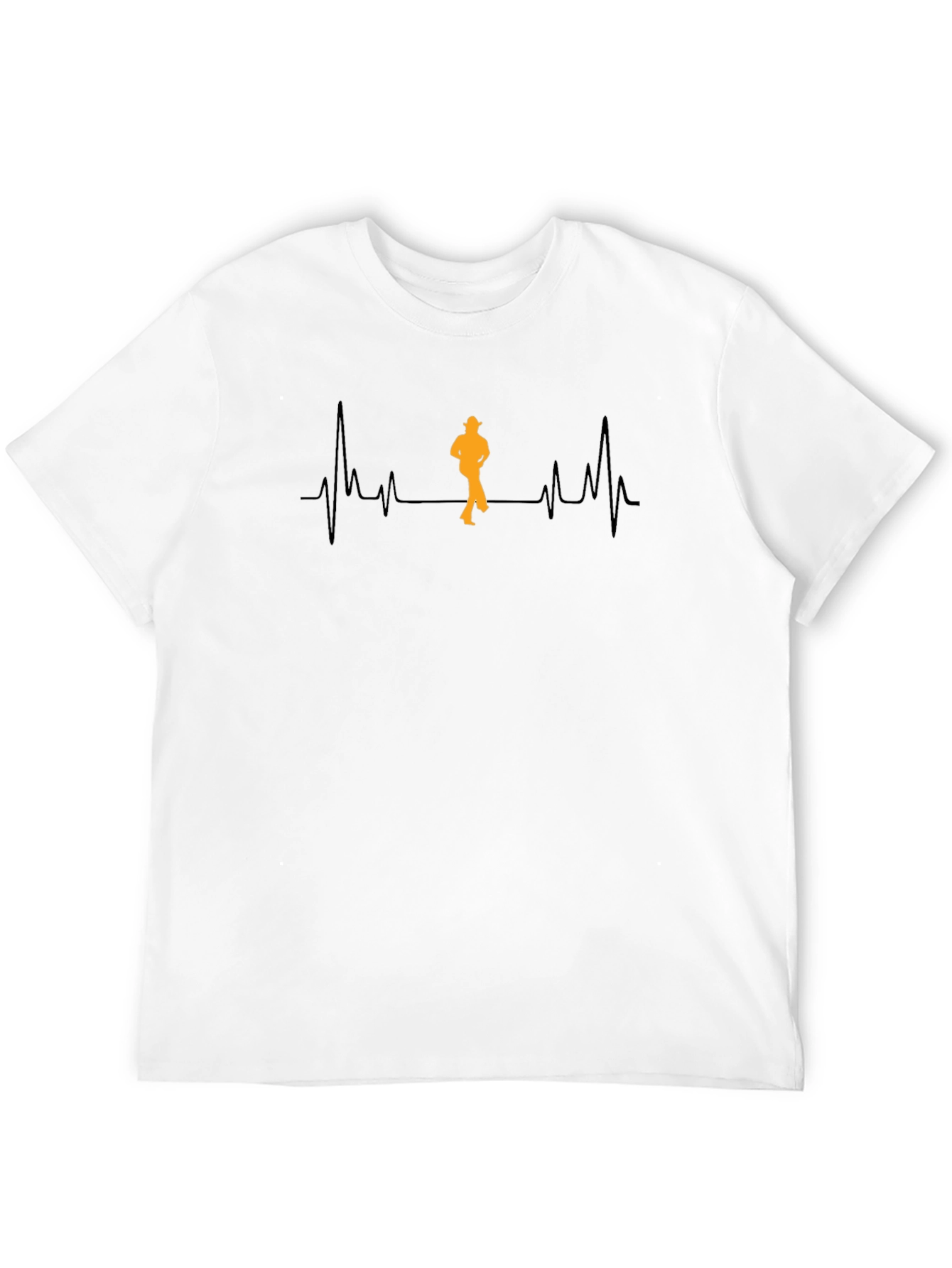 Heartbeat Line Dancer Black T-Shirt