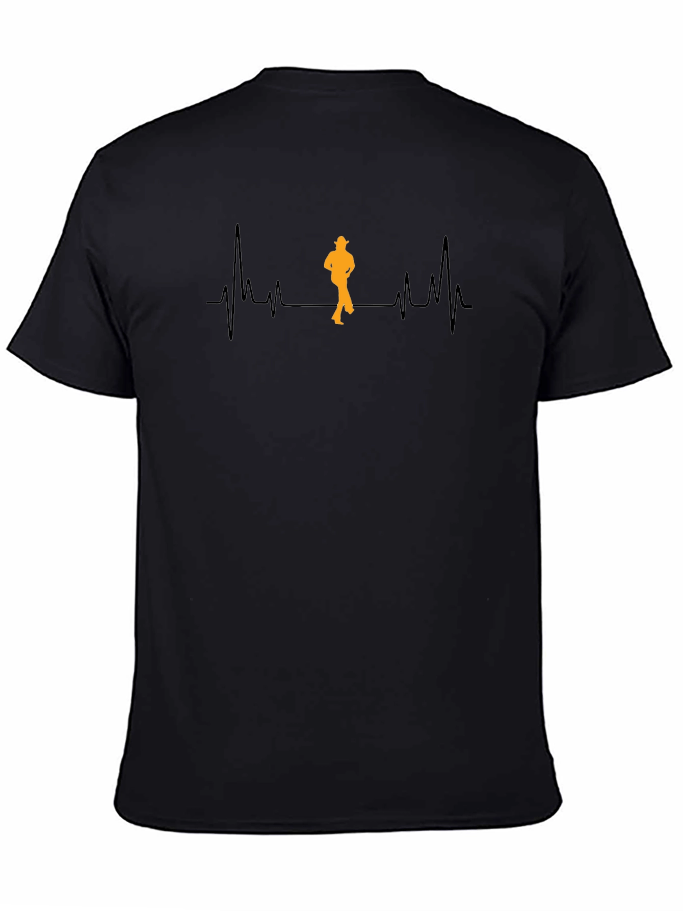 Heartbeat Line Dancer Black T-Shirt