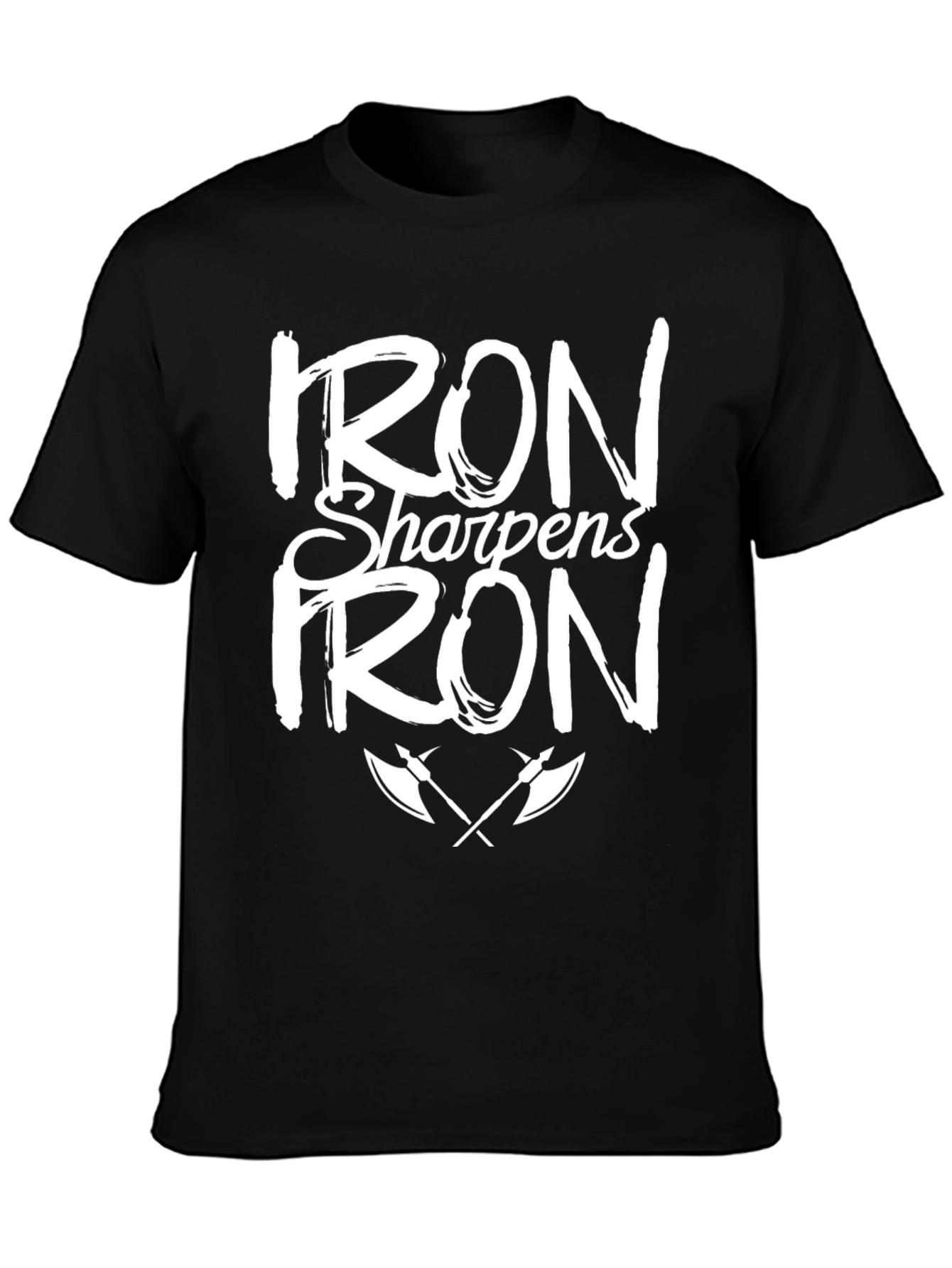 Iron Sharpens Iron Graphic Black T-Shirt