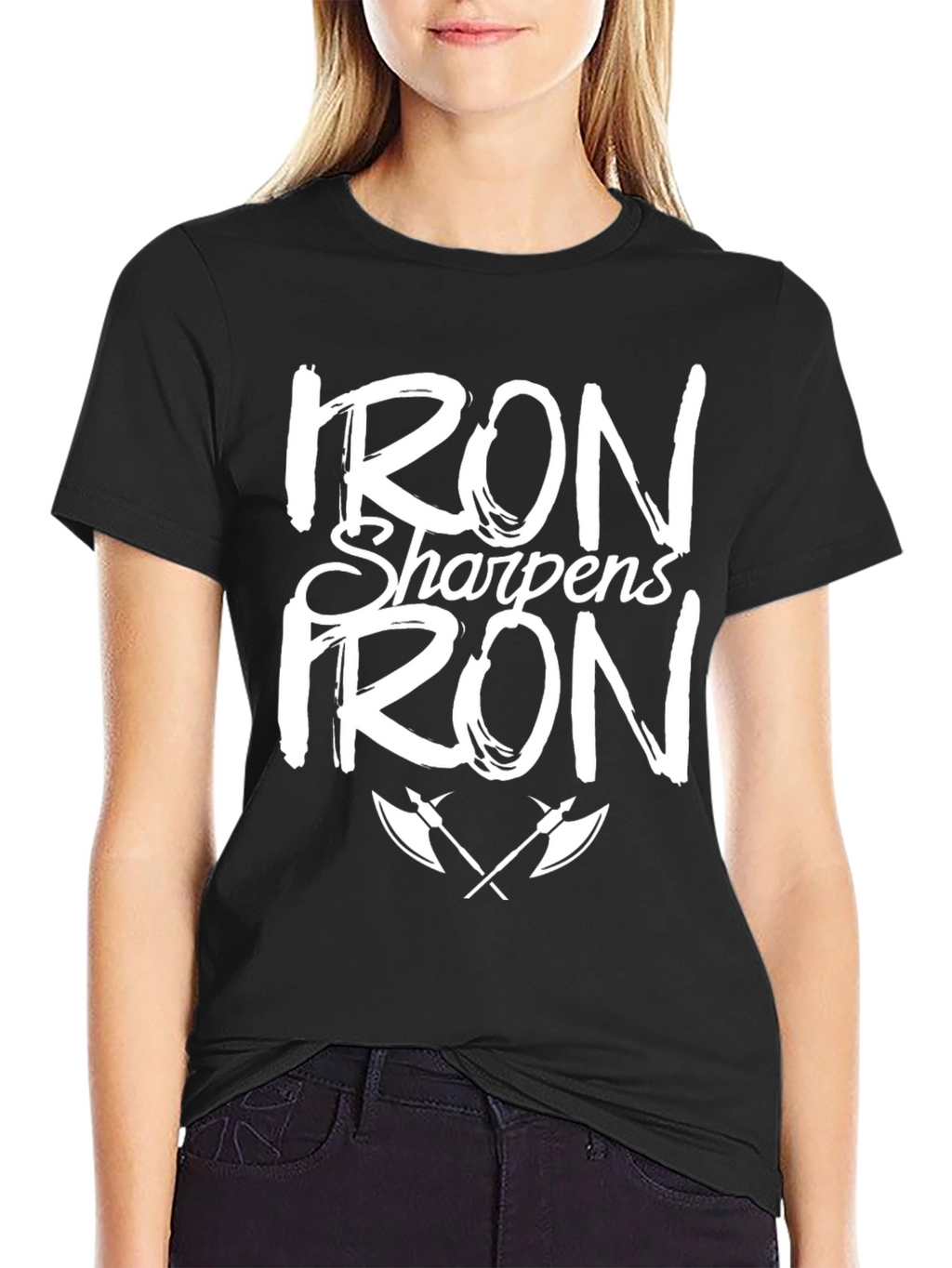 Iron Sharpens Iron Graphic Black T-Shirt