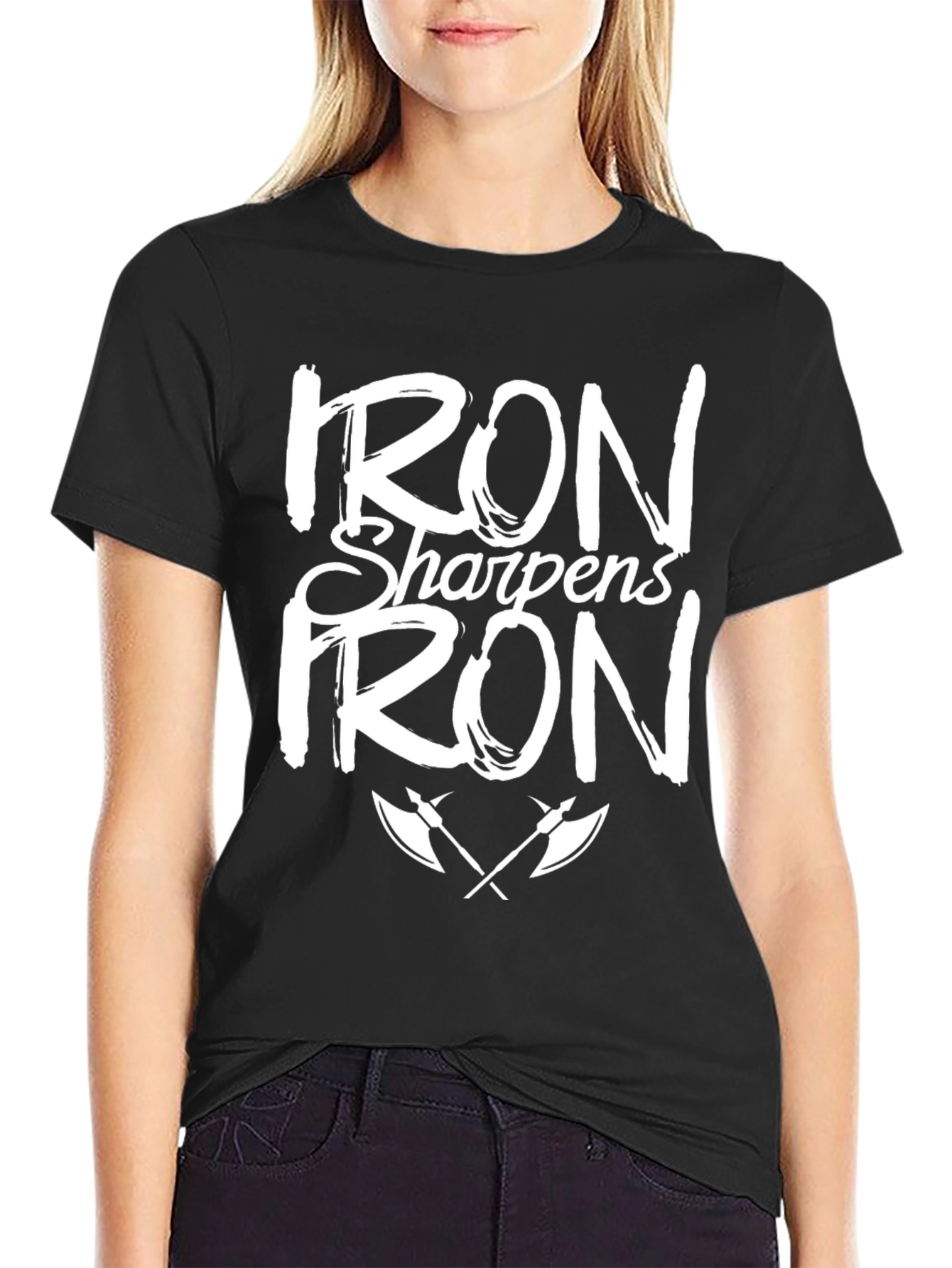 Iron Sharpens Iron Graphic Black T-Shirt