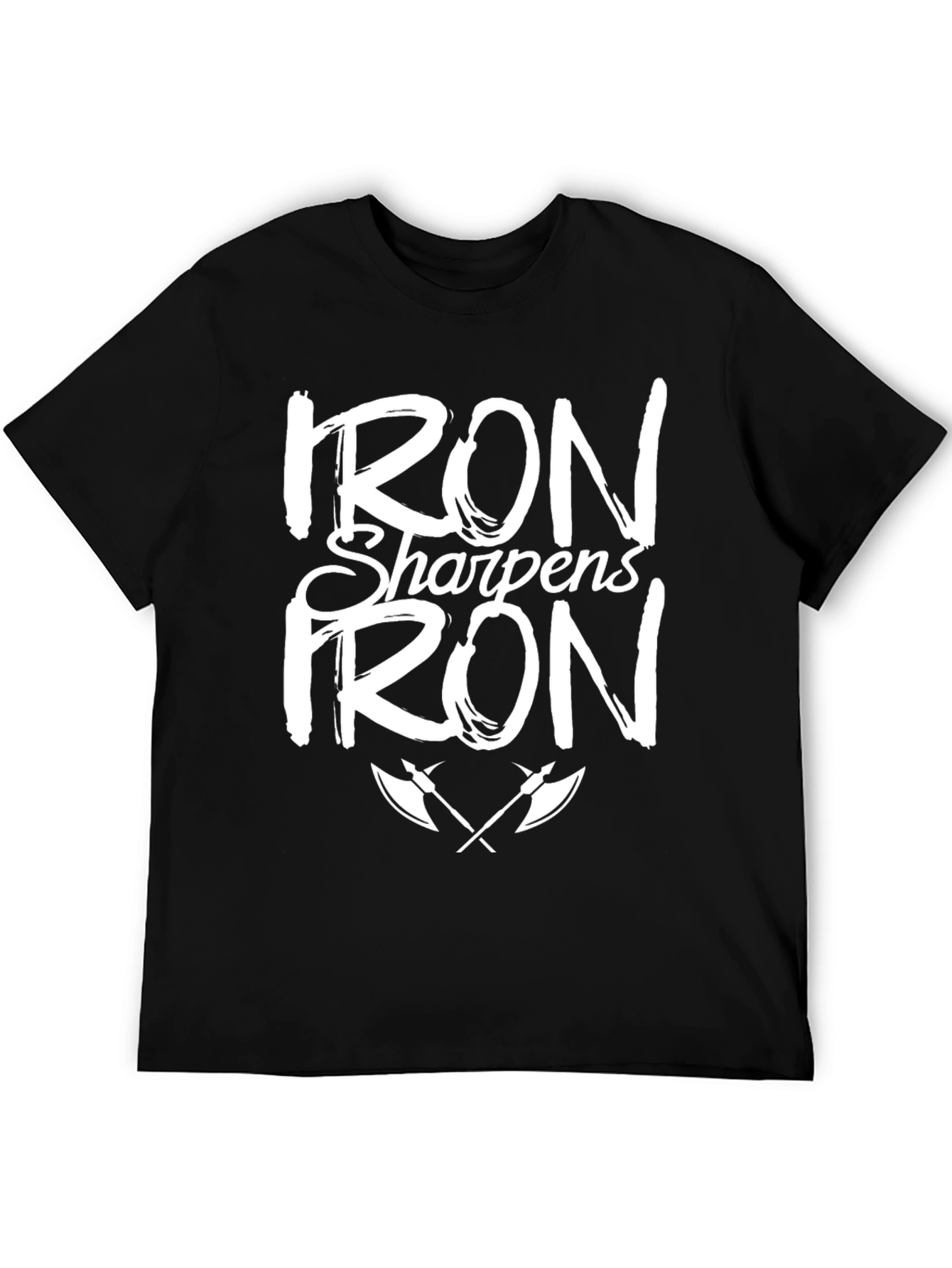 Iron Sharpens Iron Graphic Black T-Shirt