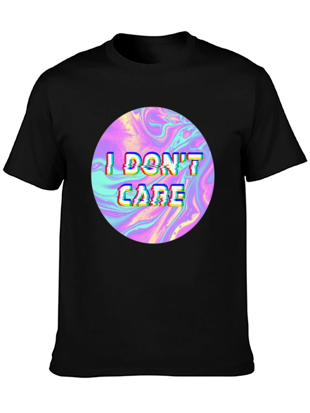 I Dont Care Holographic T-Shirt