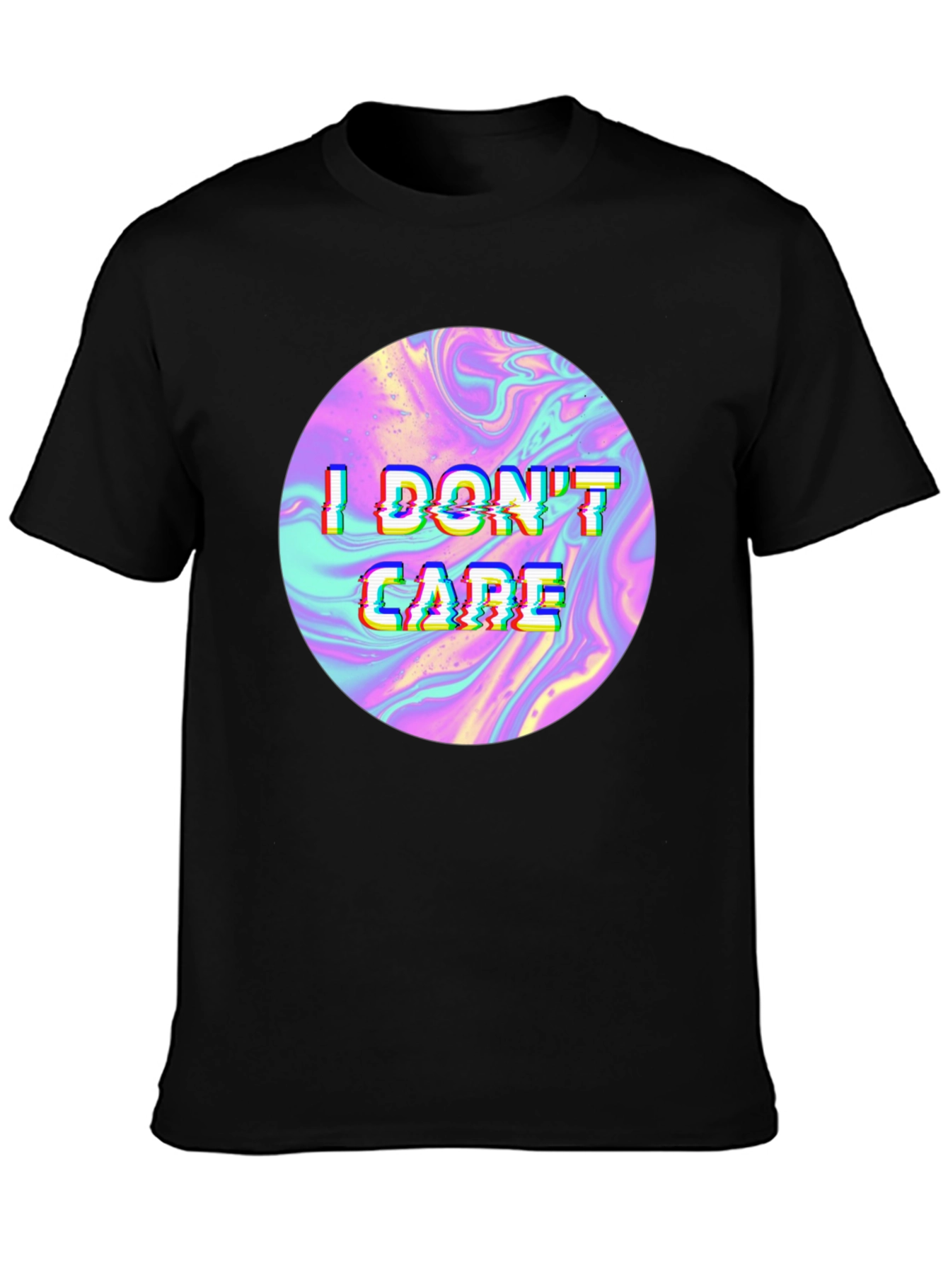 I Dont Care Holographic T-Shirt