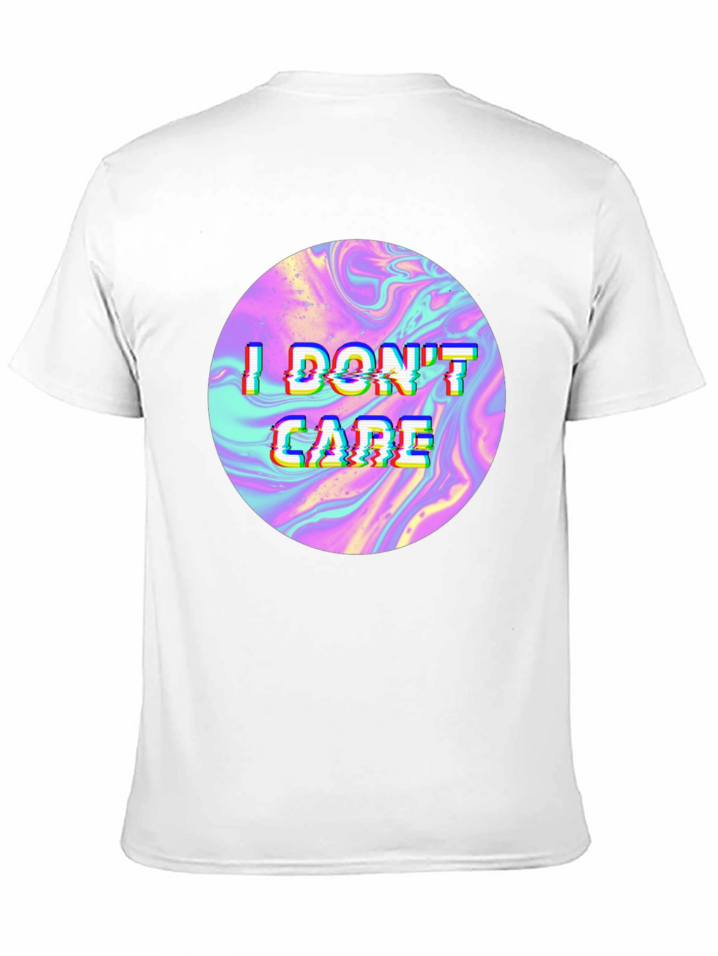 I Dont Care Holographic T-Shirt