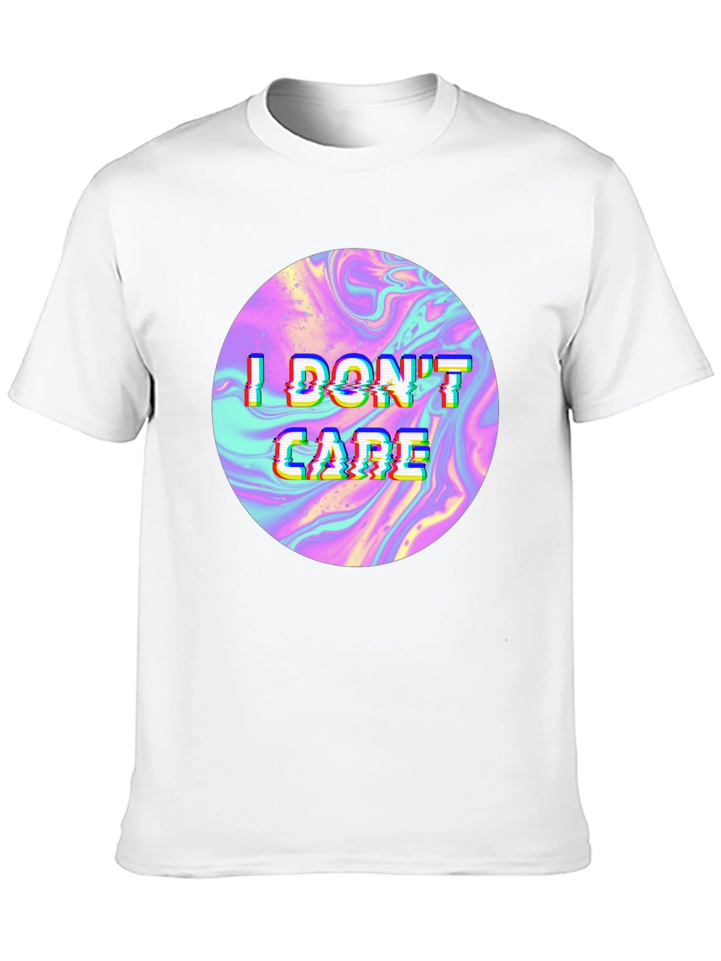 I Dont Care Holographic T-Shirt