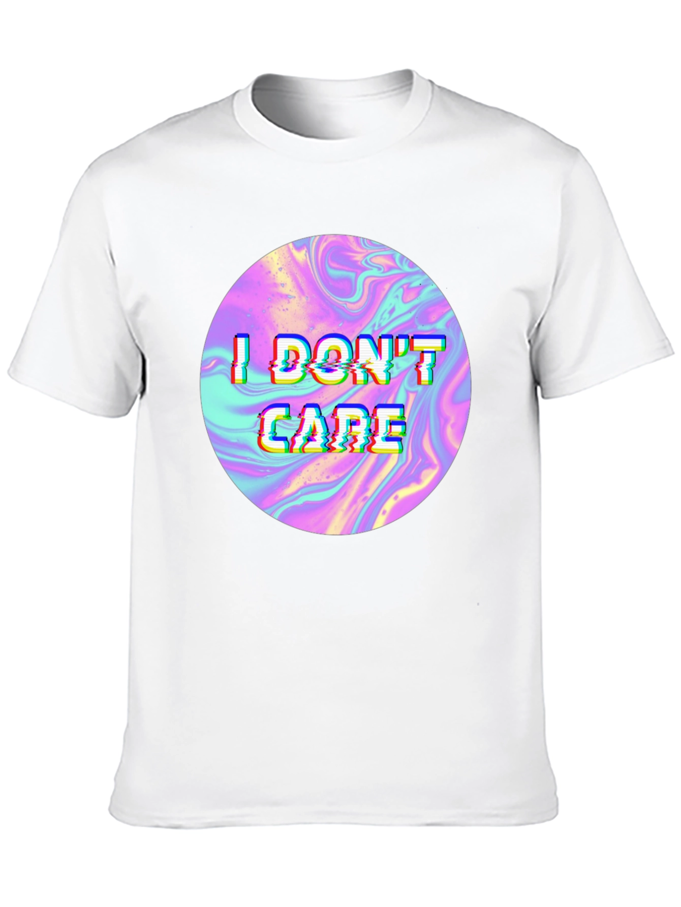 I Dont Care Holographic T-Shirt
