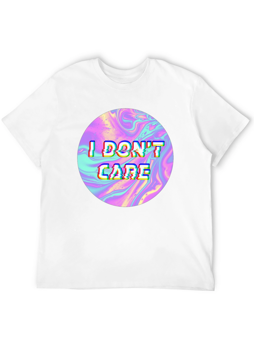 I Dont Care Holographic T-Shirt