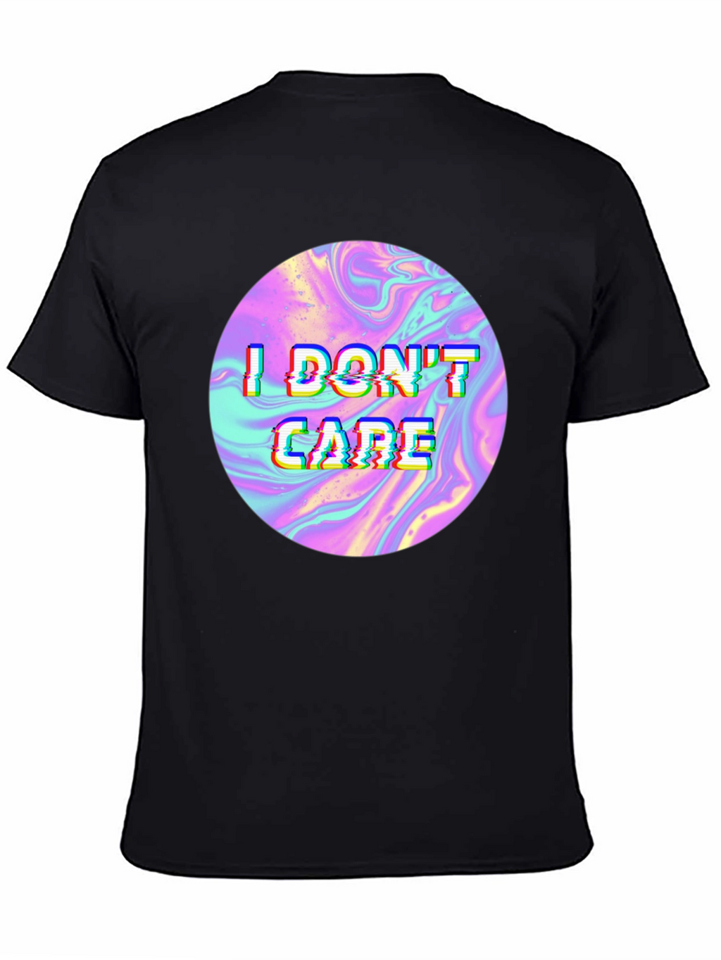 I Dont Care Holographic T-Shirt