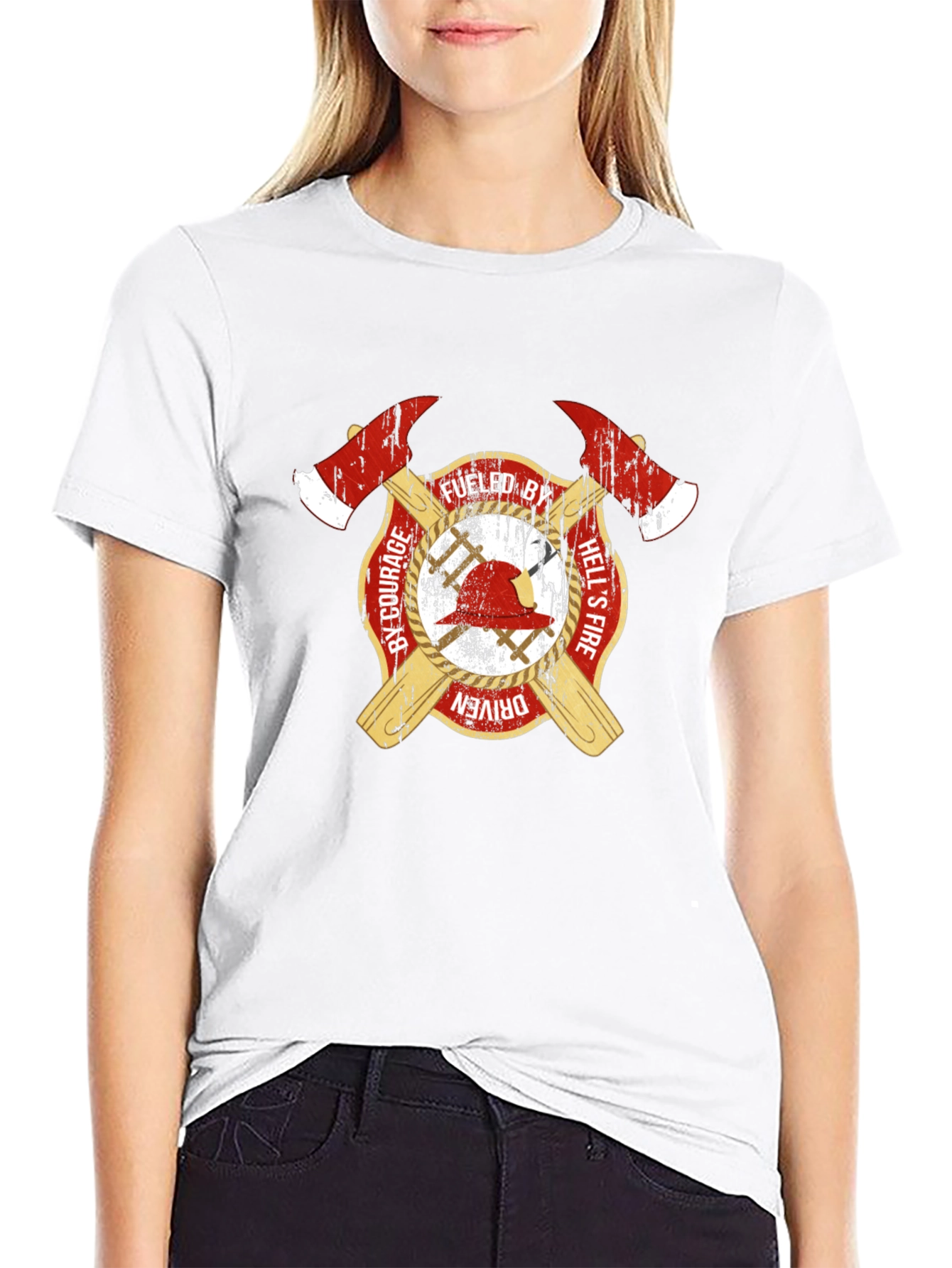 Fueled By Courage Firefighter T-Shirt