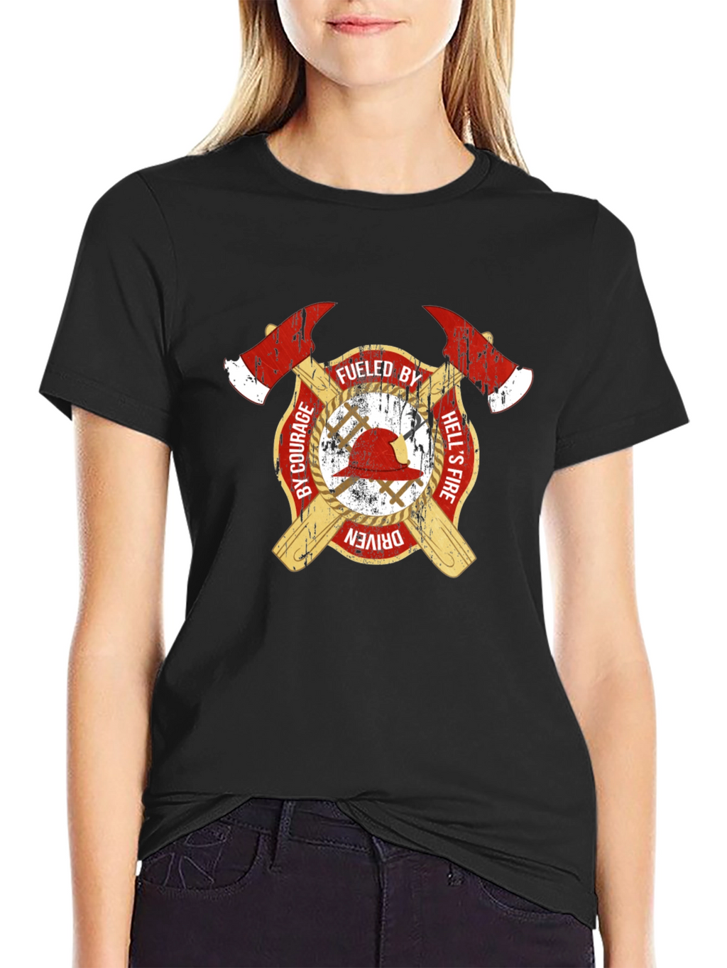 Fueled By Courage Firefighter T-Shirt