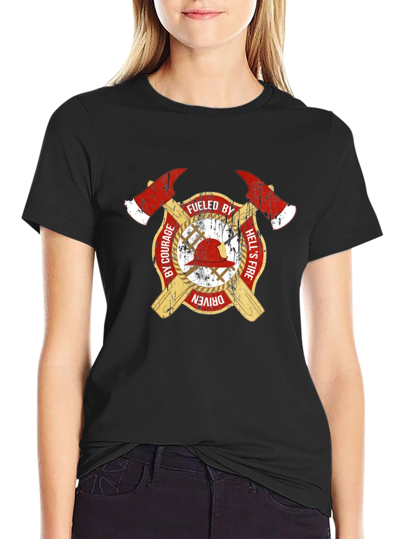 Fueled By Courage Firefighter T-Shirt
