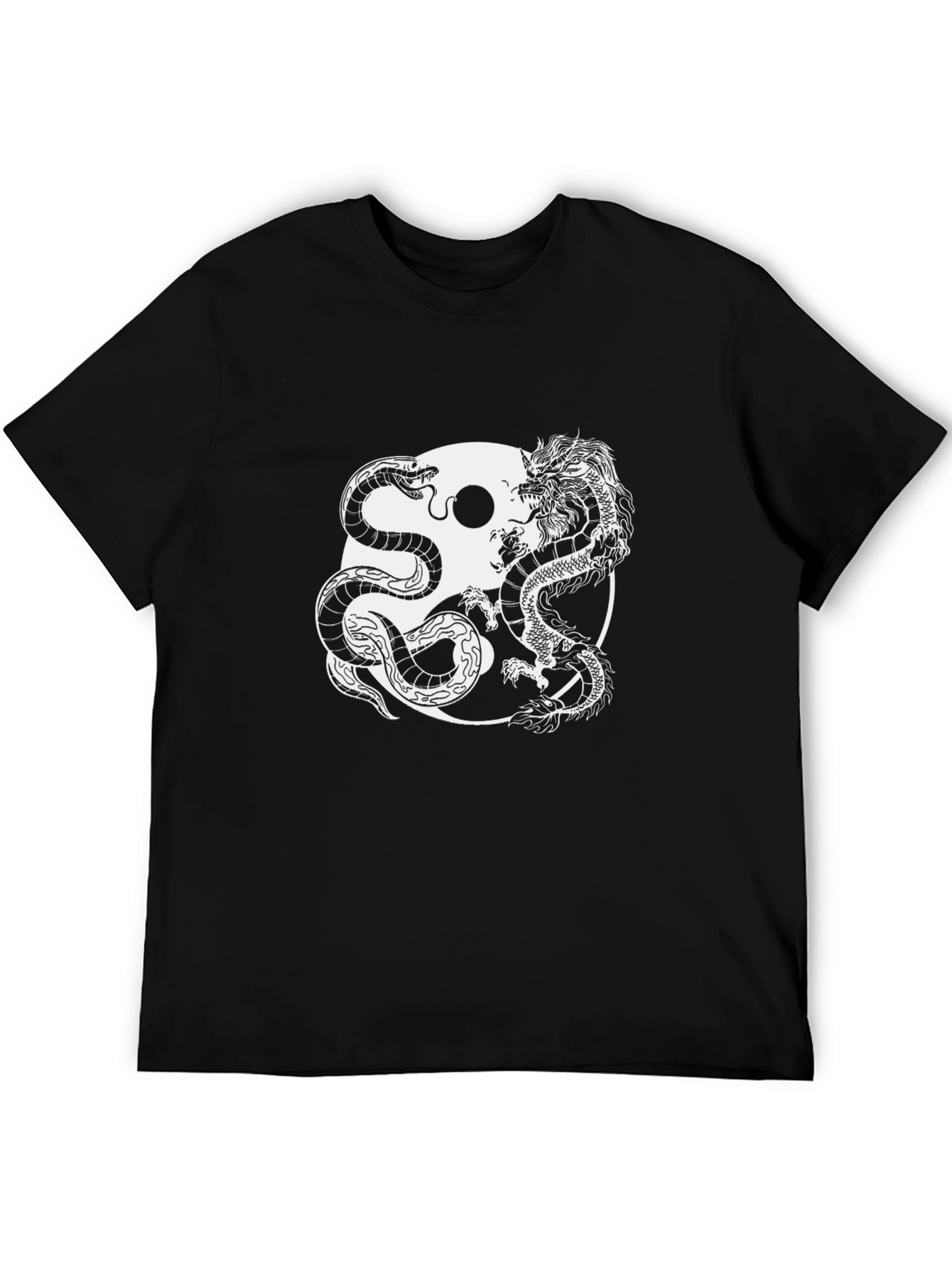 Yin Yang Dragon & Snake Graphic Tee