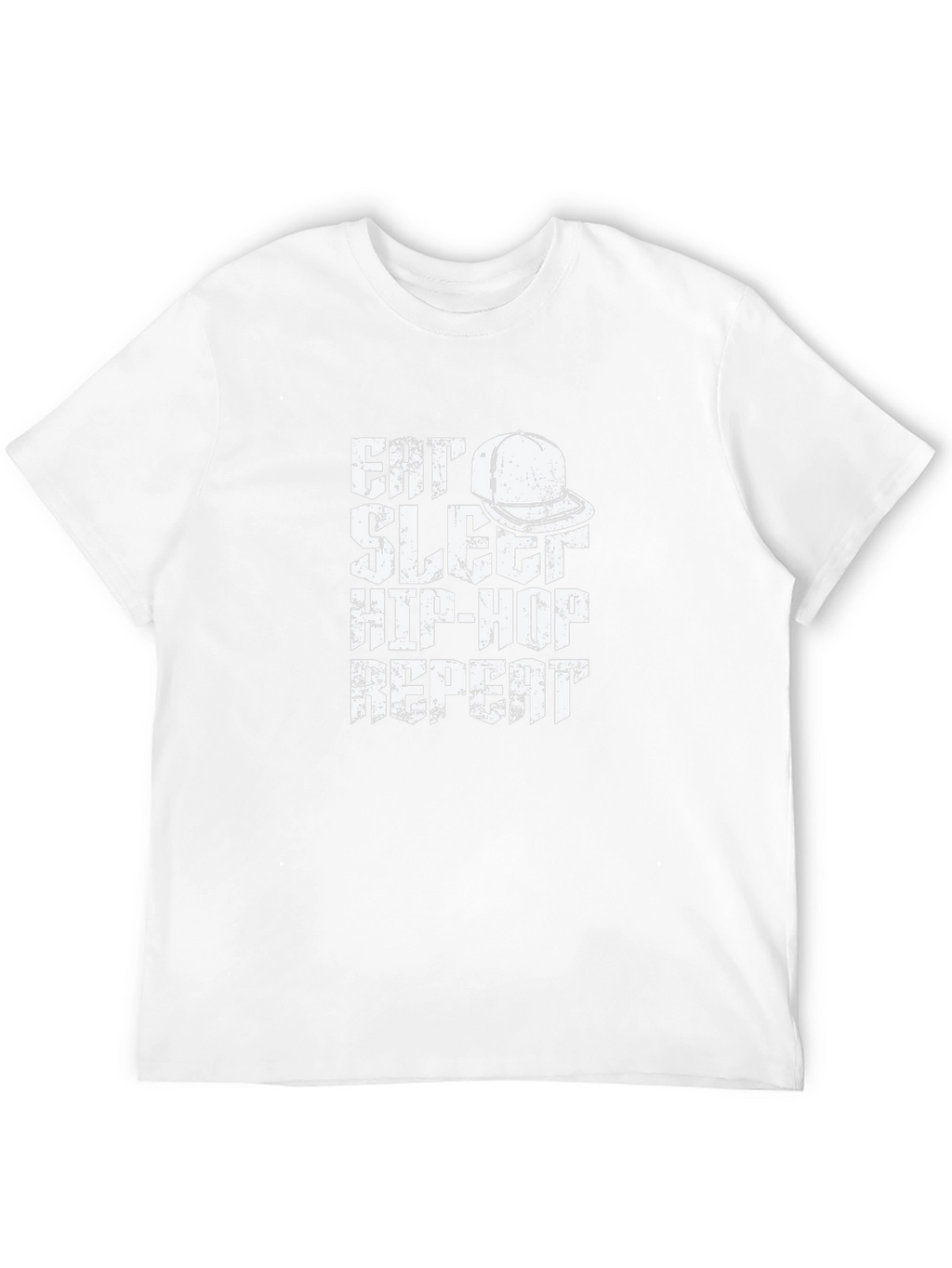Eat Sleep Hip-Hop Repeat Black Graphic Tee