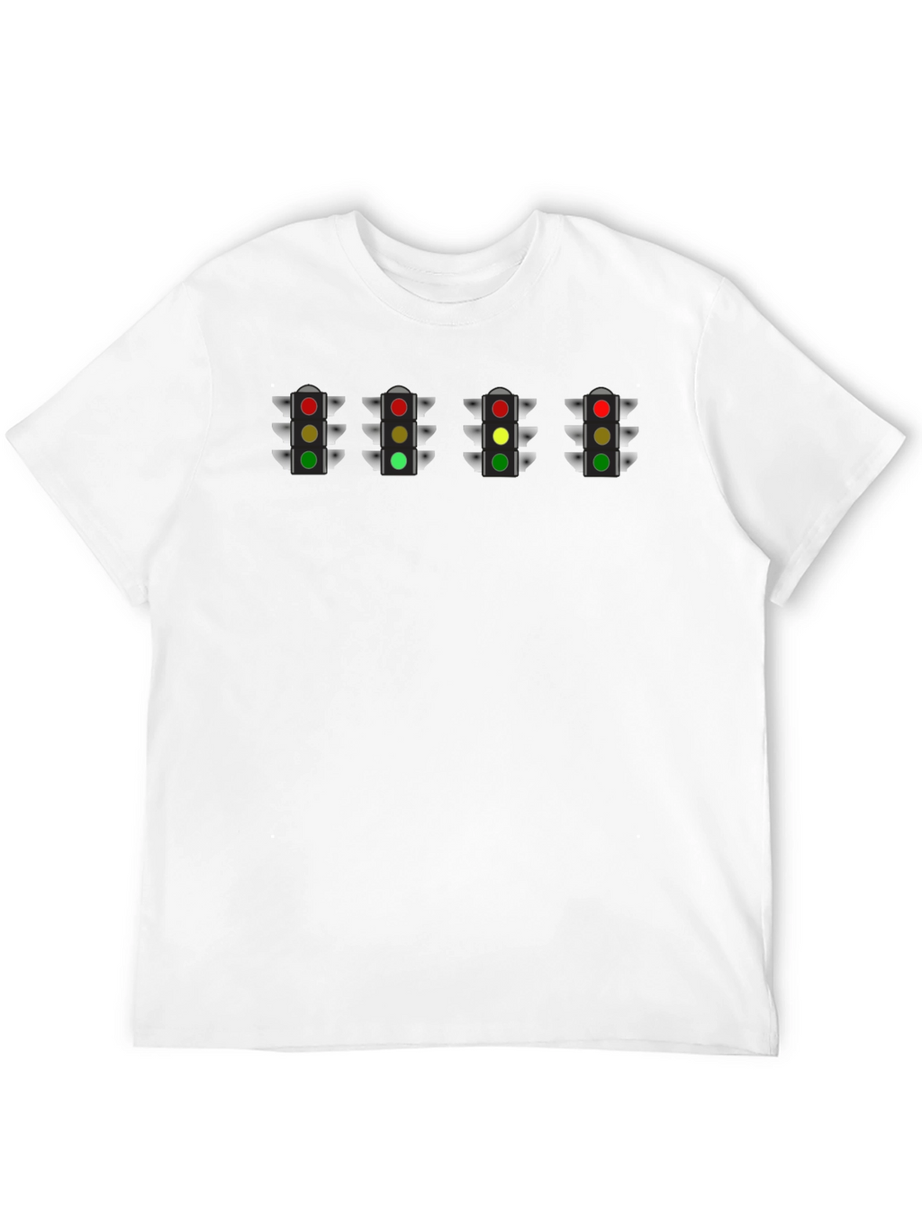Traffic Light T-Shirt - Black Cotton Tee
